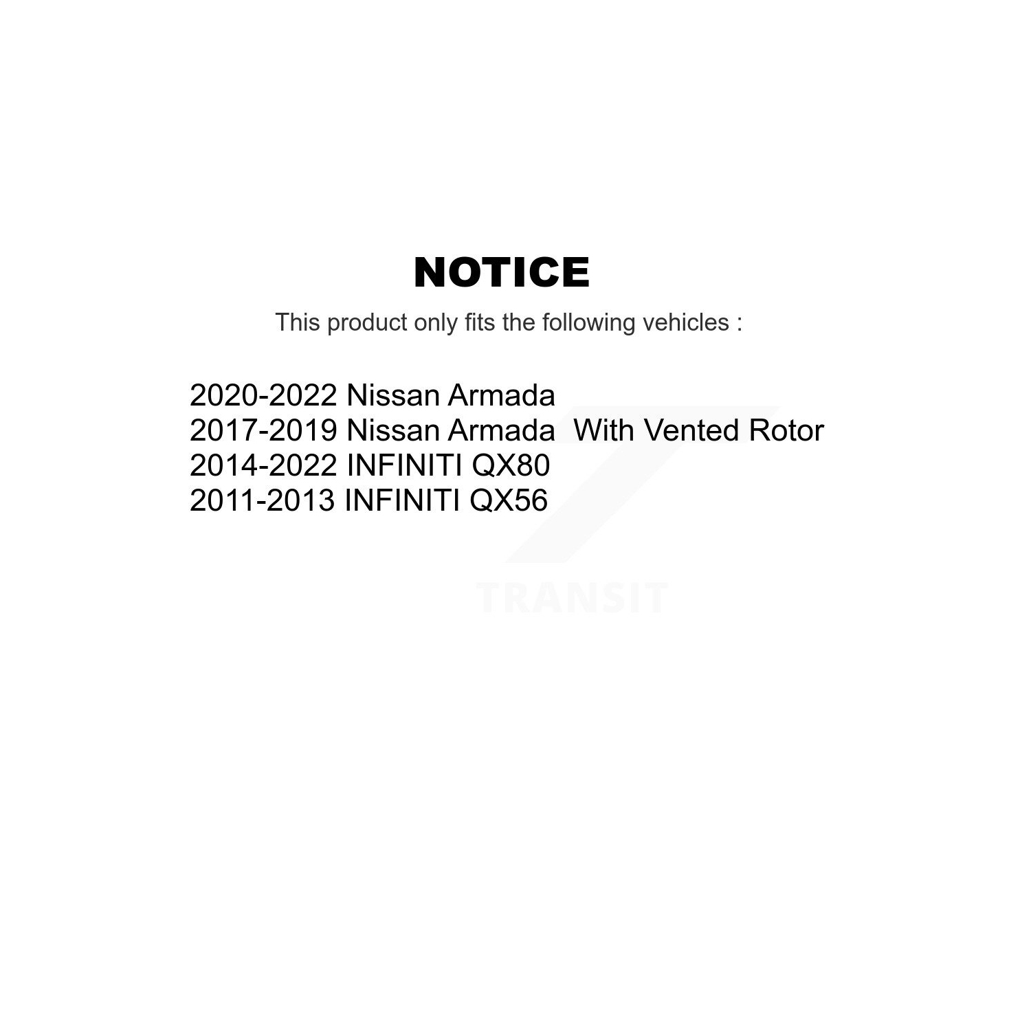Ensemble de disques de frein avant à fente percée avec plaquette en céramique arrière pour INFINITI QX80 Nissan Armada QX56 KDA-101628