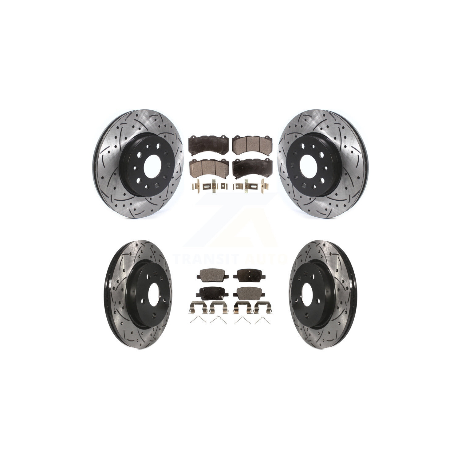 Ensemble de plaquettes semi-métalliques de frein à disque perforé à l'avant pour Camaro LT LS KDF-100650 de Chevrolet