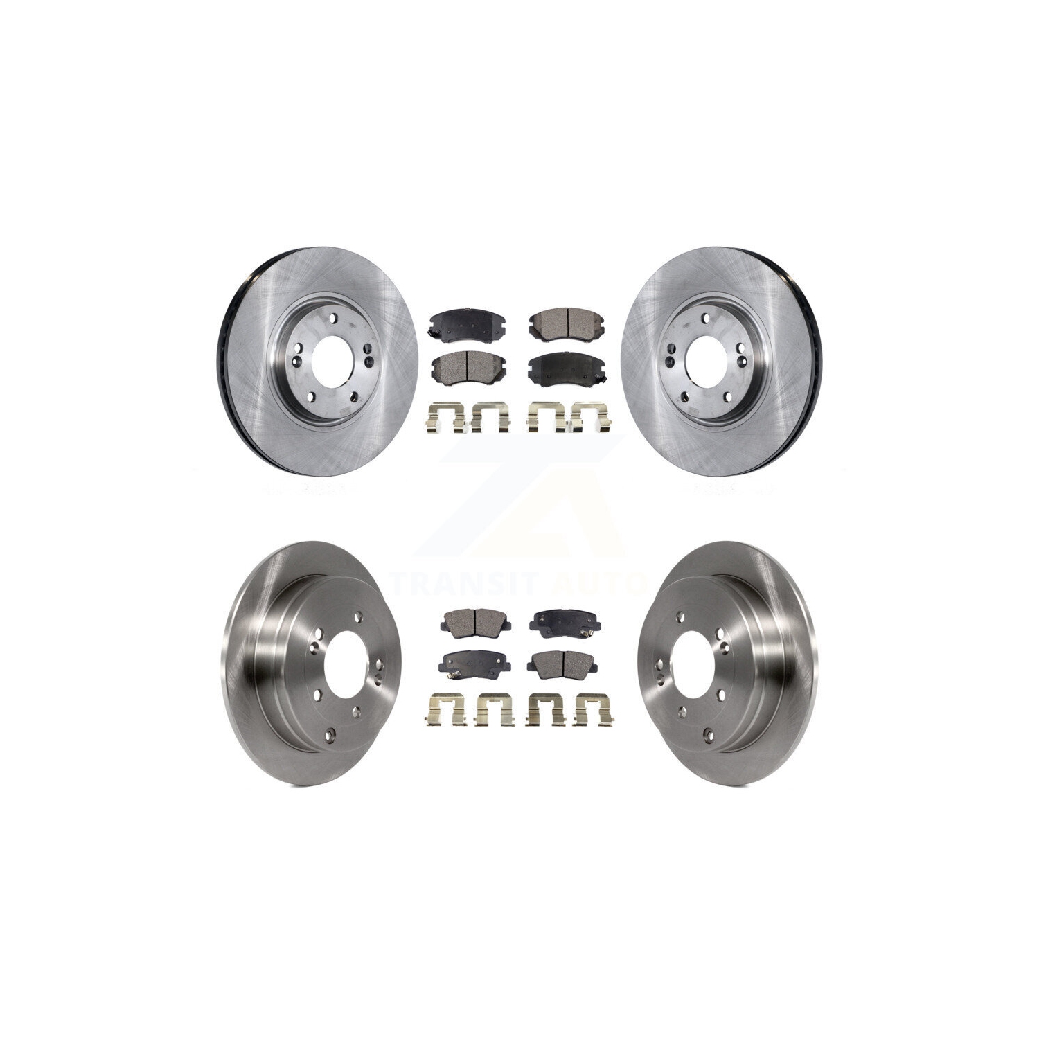 Front Rear Disc Brake Rotors And Semi-Metallic Pads Kit For Kia Amanti Hyundai Azera K8F-101177