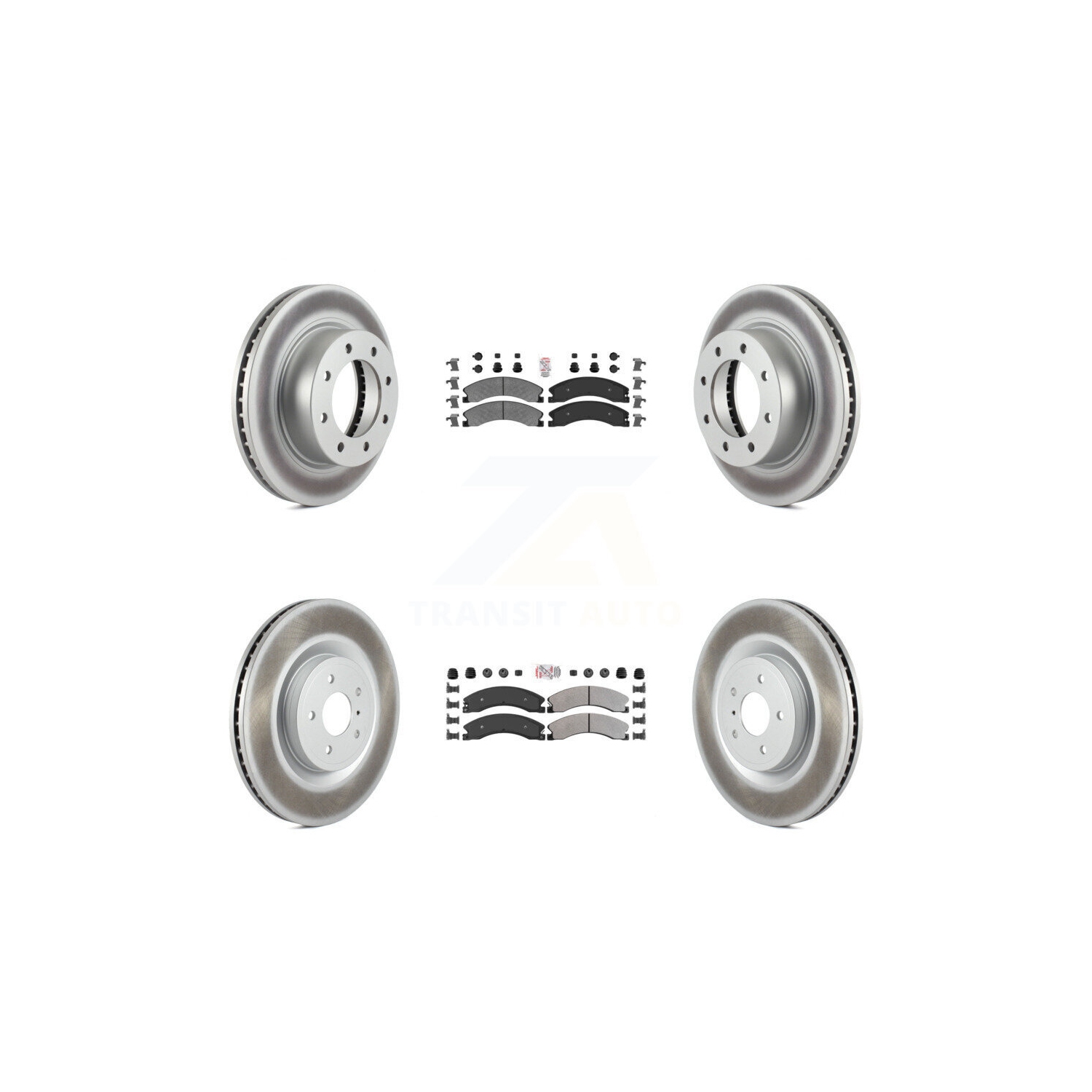 Ensemble de disques de frein à disque recouverts de plaquettes semi-métalliques à l'avant pour Nissan NV2500 NV3500 NV1500 KGA-105069