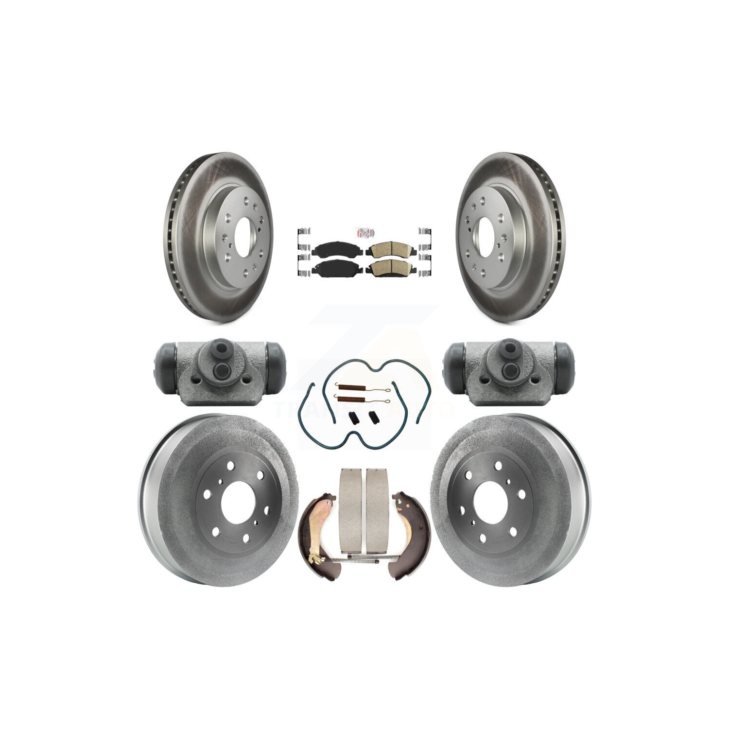 Ensemble de tambour recouvert de céramique pour disque de frein arrière avant pour Chevrolet Silverado 1500 GMC KGA-104511