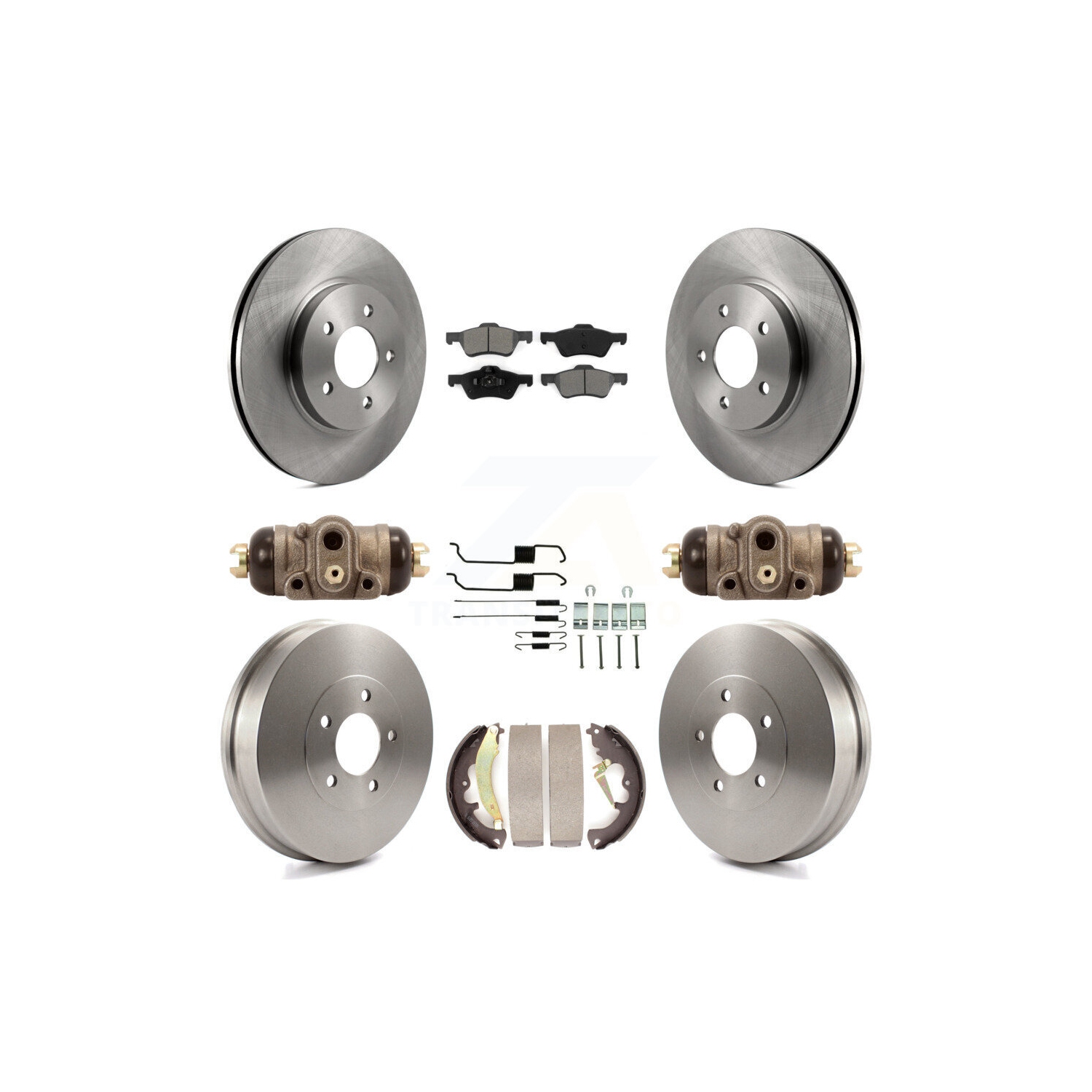 Ensemble de plaquettes et tambours semi-métalliques de frein arrière avant pour Ford Escape Mercury Mariner K8S-102607