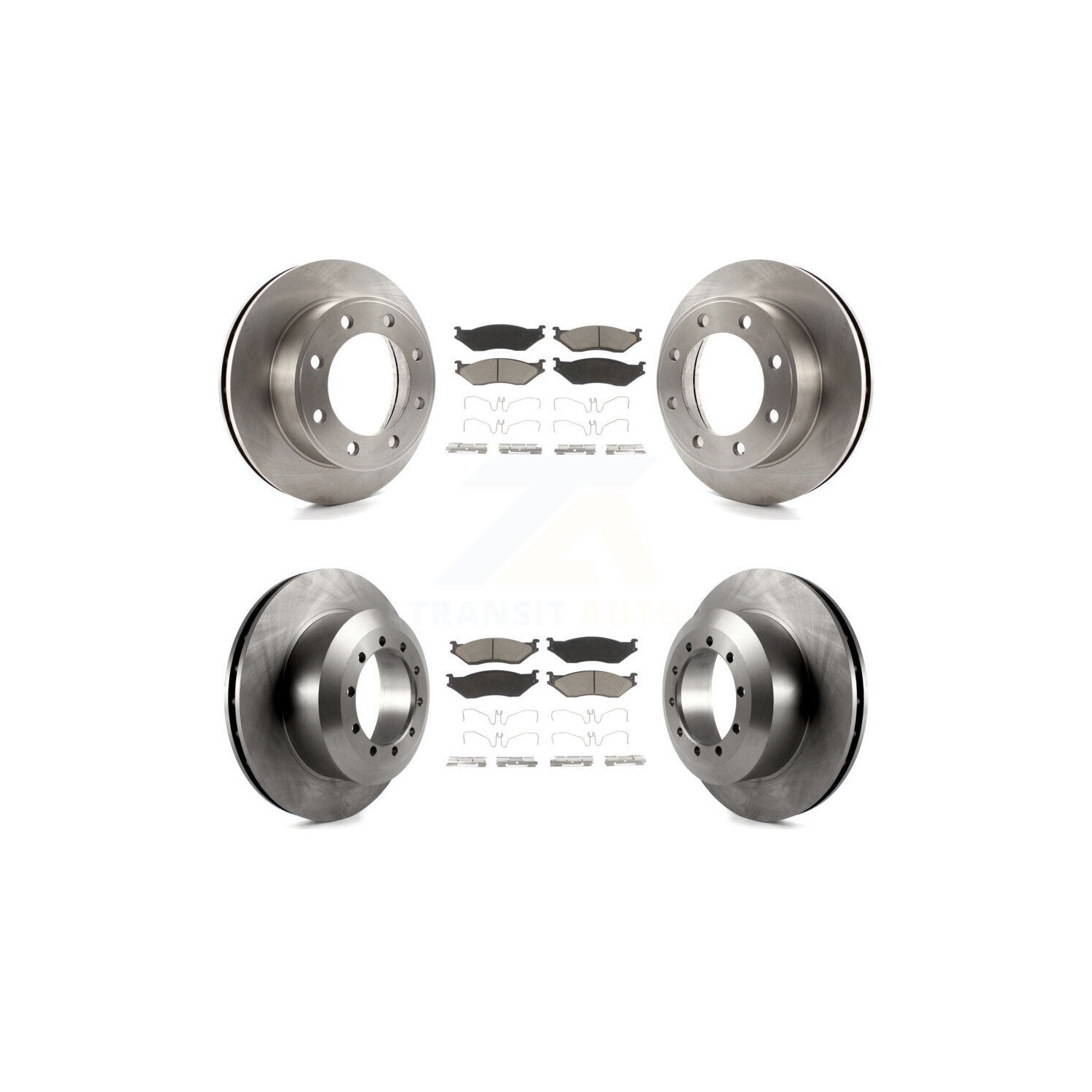 Front Rear Disc Brake Rotors And Ceramic Pads Kit For Ford F-450 Super Duty F-550 K8C-101361