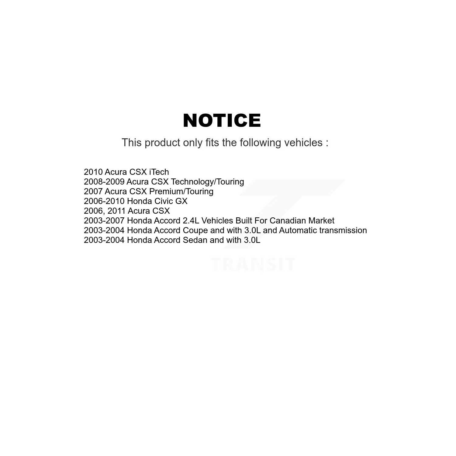 Disques de frein avant et plaquettes semi-métalliques pour Honda Civic Accord Acura CSX K8S-100322