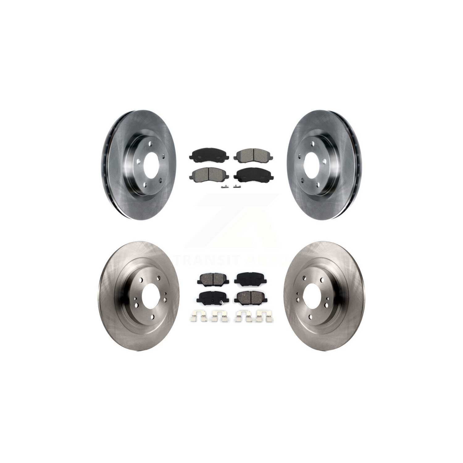 Front Rear Disc Brake Rotors And Semi-Metallic Pad Kit For Mitsubishi RVR Outlander Sport K8S-101000