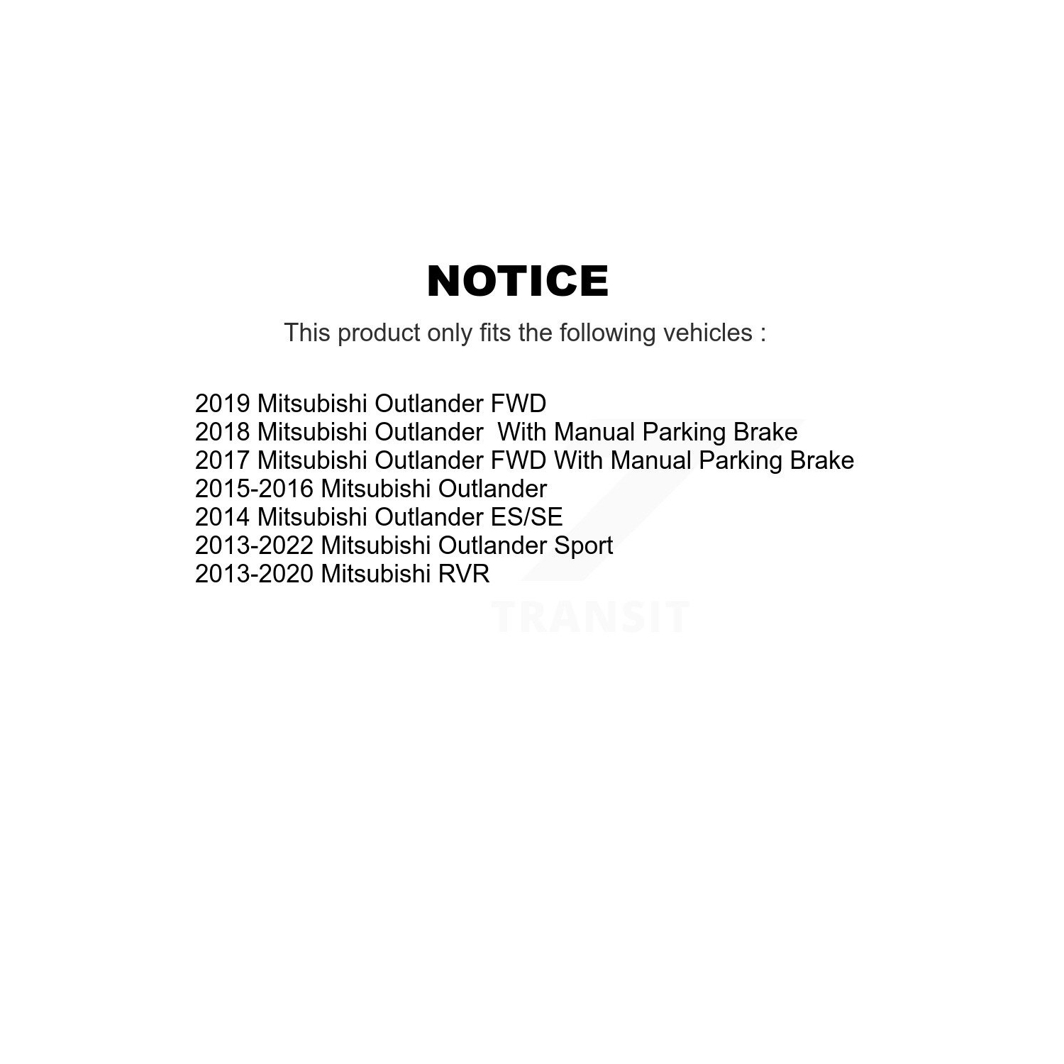 Front Rear Disc Brake Rotors And Semi-Metallic Pad Kit For Mitsubishi RVR Outlander Sport K8S-101000