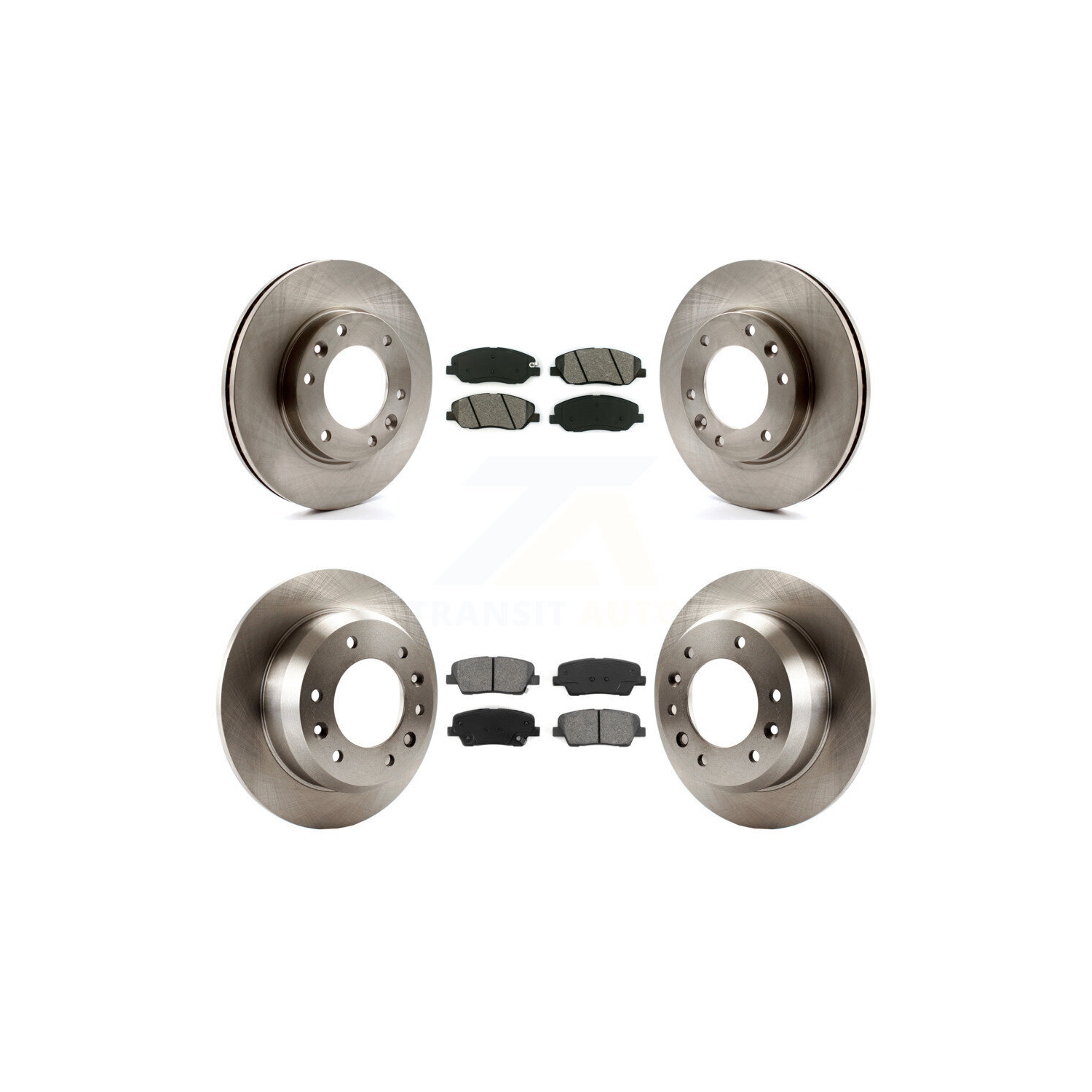 Front Rear Disc Brake Rotors And Semi-Metallic Pads Kit For Kia Sedona Hyundai Entourage K8S-101312