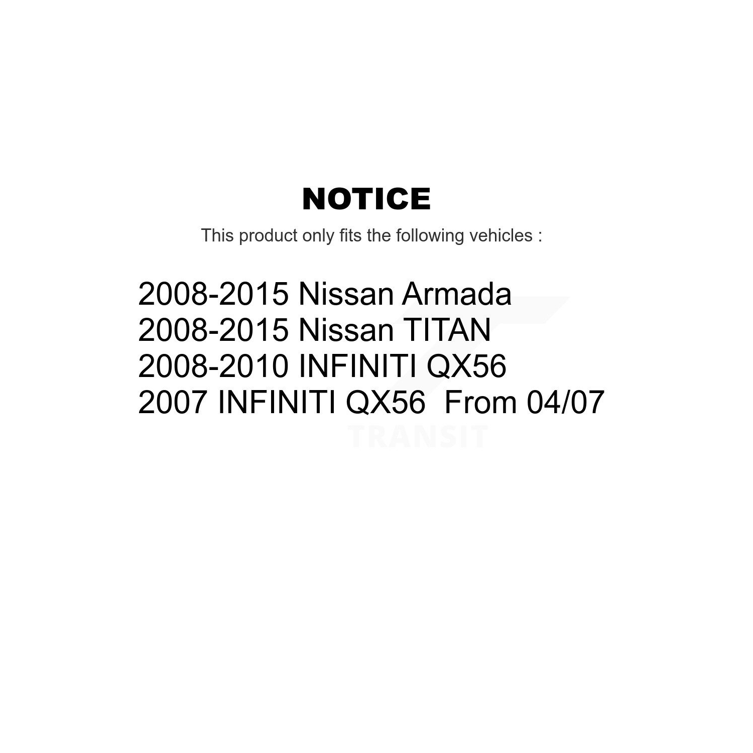 Plaquettes de frein avant arrière en céramique et disques de frein pour Nissan TITAN Armada INFINITI QX56 K8&nbsp;A-103629