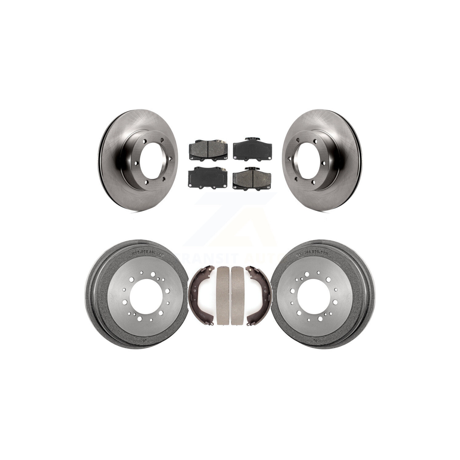 Disques de frein à disque avant arrière, plaquettes semi-métalliques et tambour pour Toyota Pickup 4Runner K8S-103199