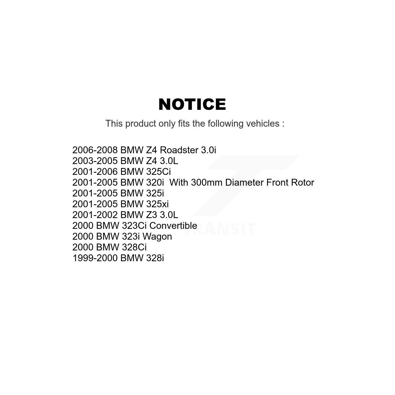 Front Coated Brake Rotor & Semi-Metallic Pad Kit For BMW Z4 325i 325Ci 320i 325xi Z3 328i KGA-100372