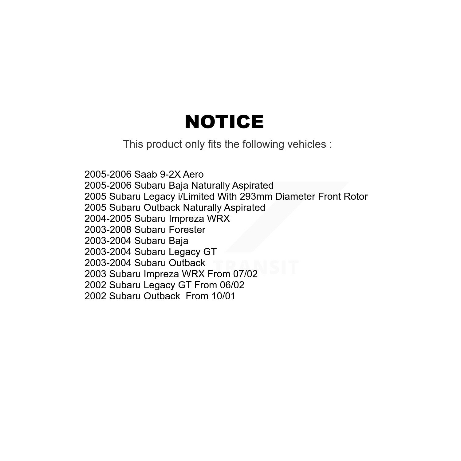 Ensemble de disques de frein avant et de plaquettes en céramique pour Subaru Forester Impreza Outback Legacy Baja Saab 8&nbsp;A-104096