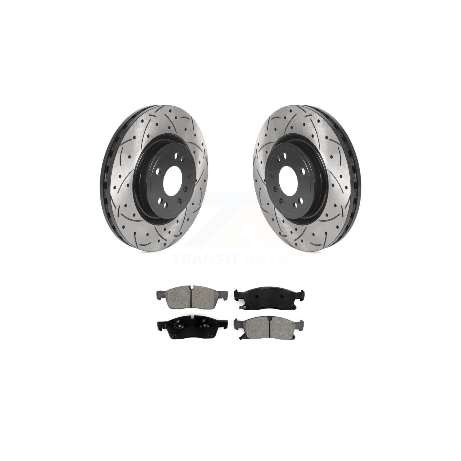 Front Drilled Slot Brake Rotor Semi-Metallic Pad Kit For Mercedes-Benz ML350 GLE350 ML250 KDS-100701