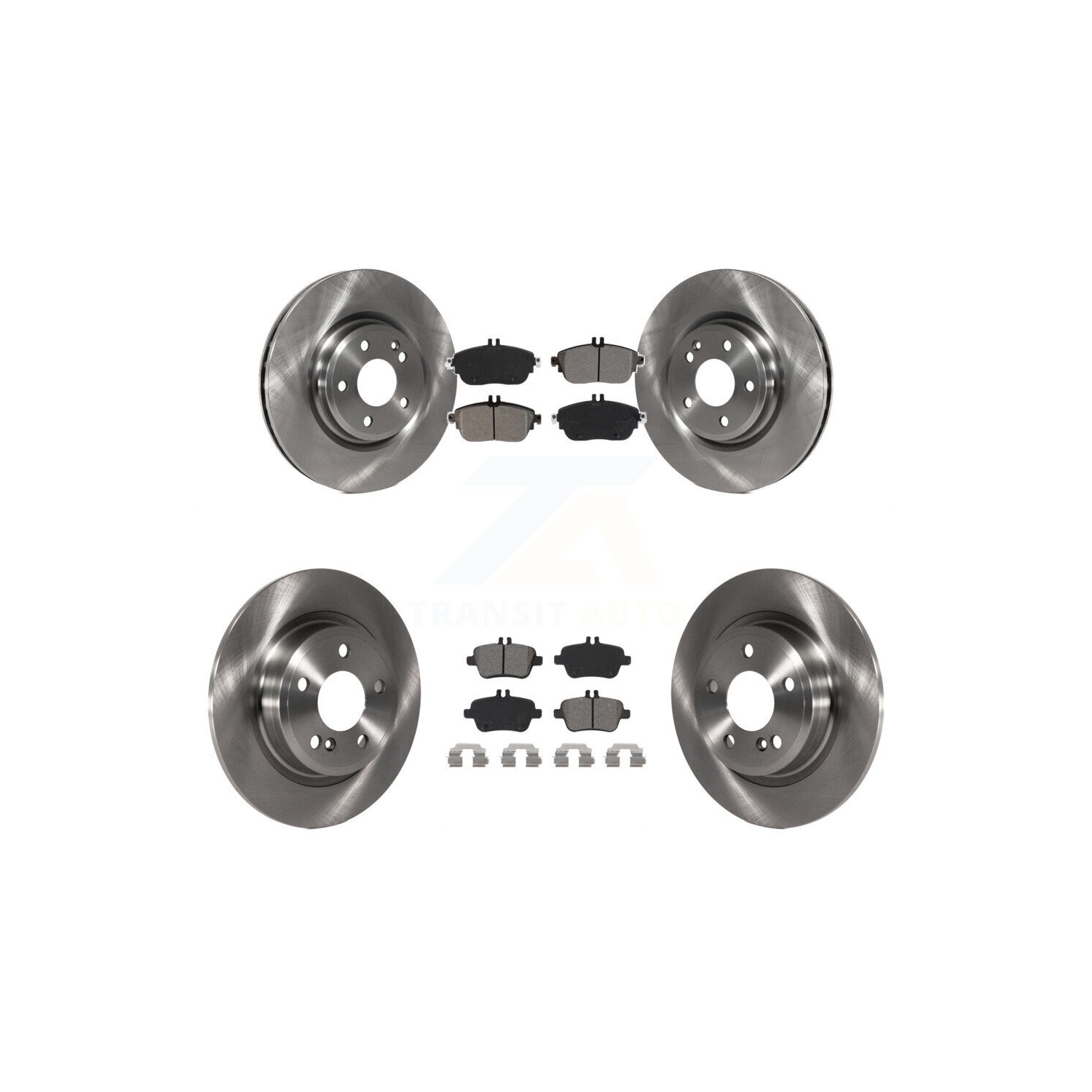 Front Rear Brake Rotors Semi-Metallic Pad Kit For Mercedes-Benz GLA250 CLA250 B250 QX30 B K8S-102938