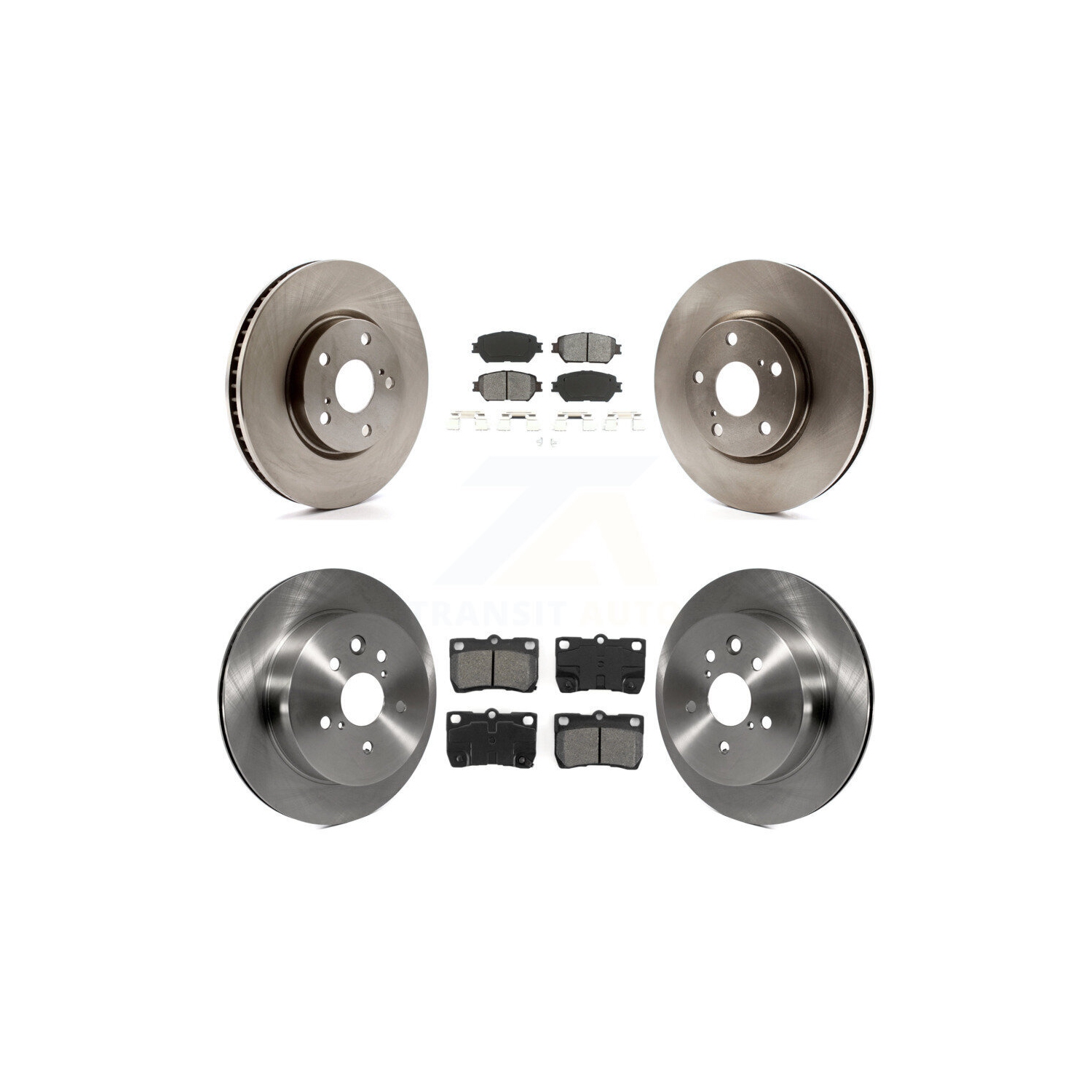 Front Rear Disc Brake Rotors And Semi-Metallic Pads Kit For Lexus IS250 GS300 K8S-102742