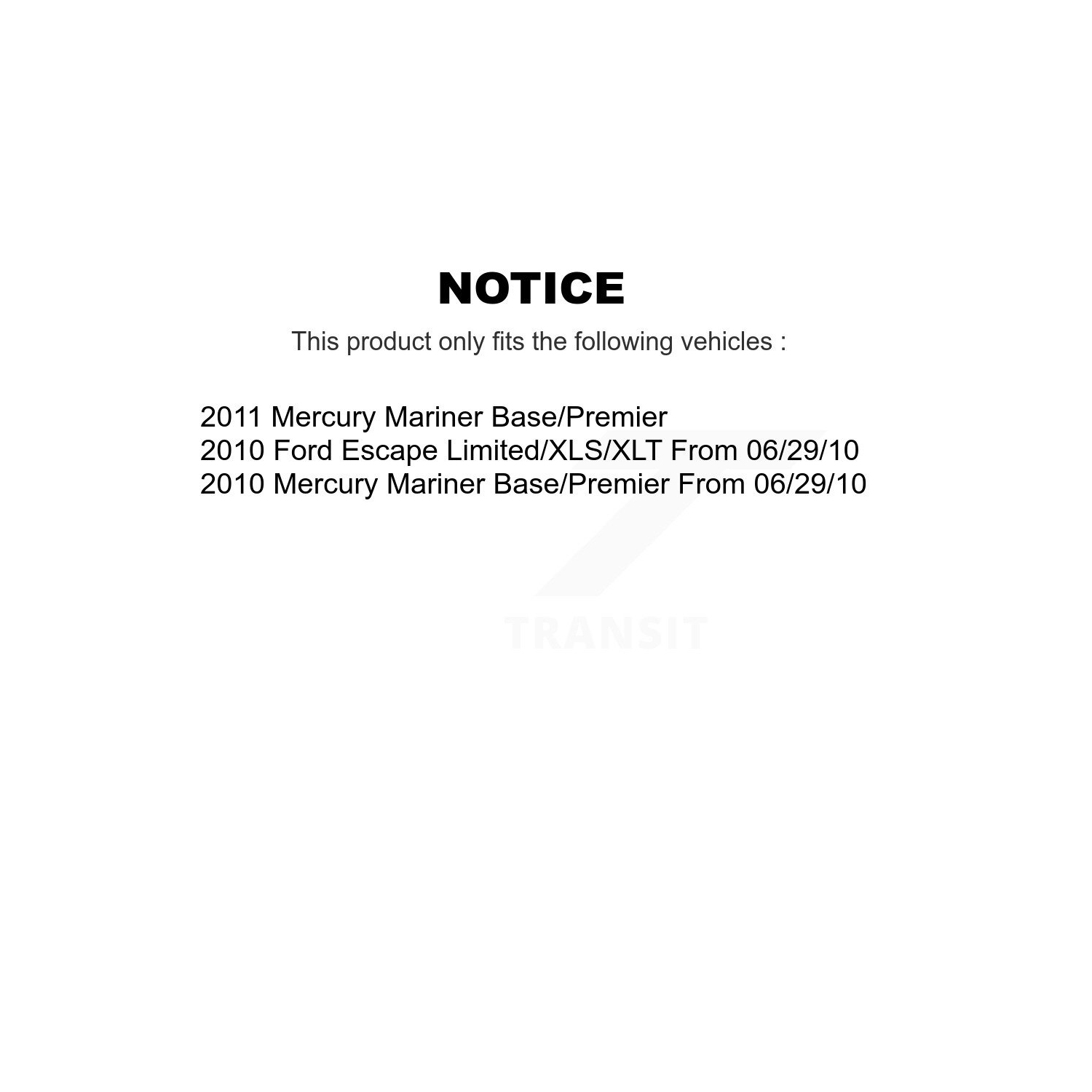 Disques de frein à disque à revêtement arrière avant, ensemble de plaquettes semi-métalliques pour Ford Escape Mercury Mariner KGS-100621