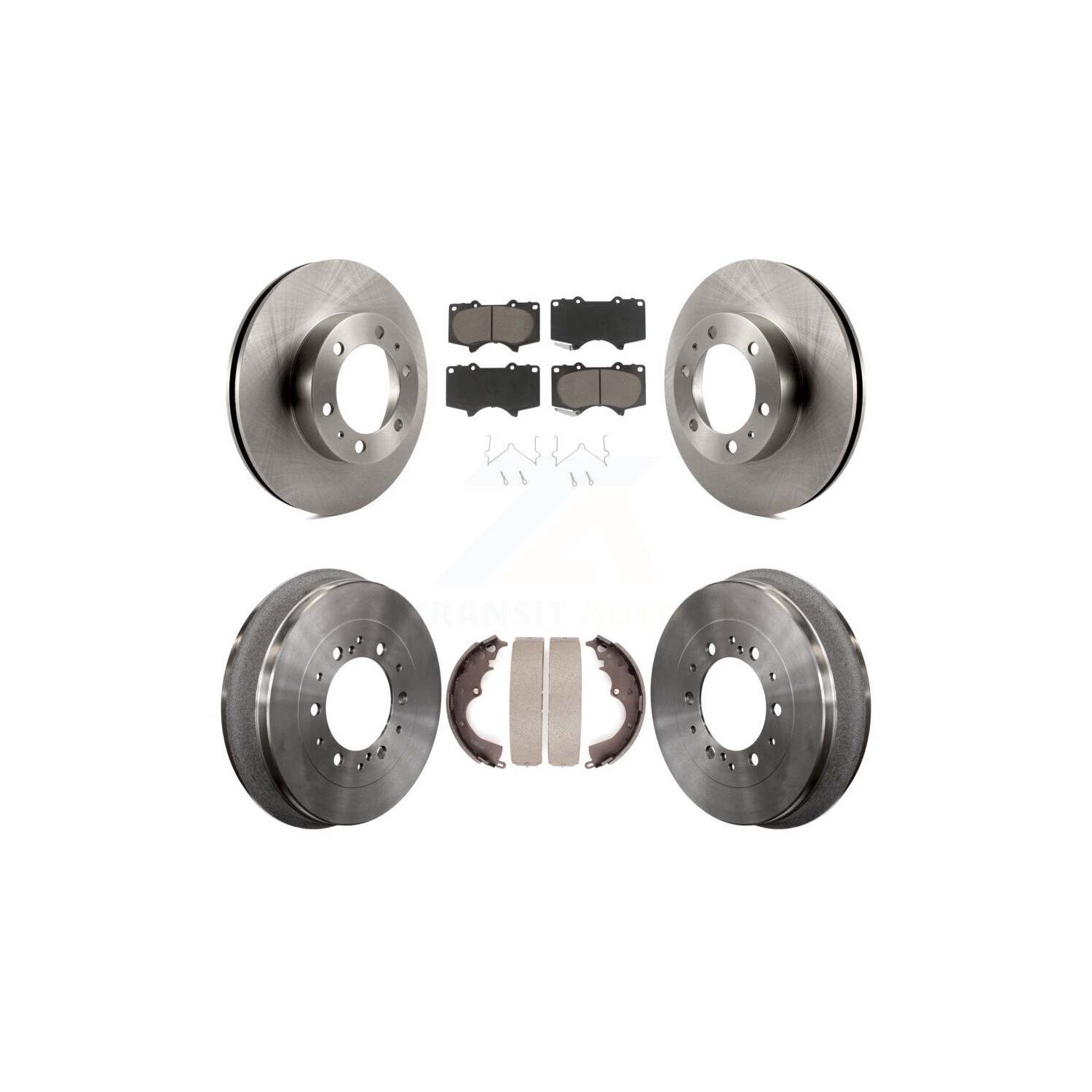 Disques de frein à disque arrière avant, plaquettes en céramique et tambour pour Toyota Tacoma K8C-102410