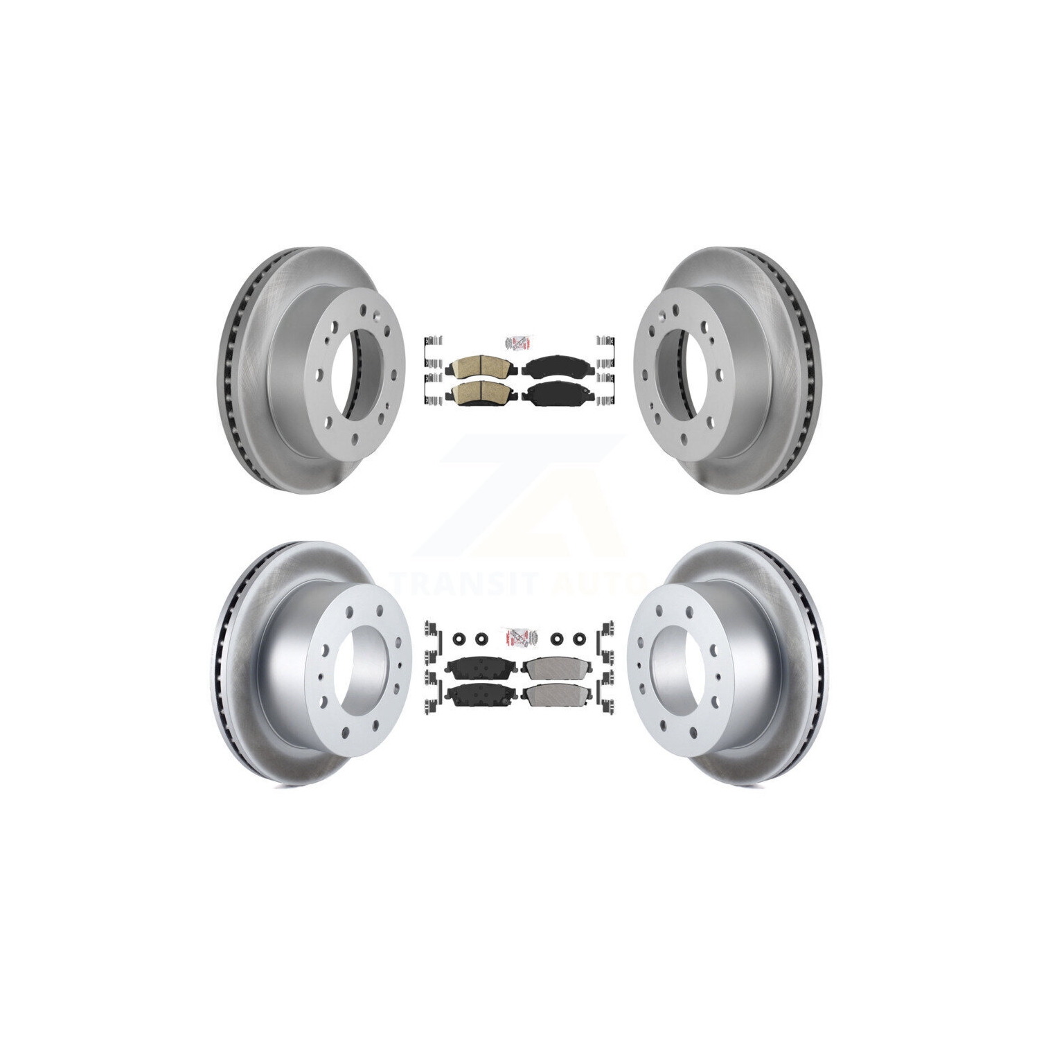 Ensemble de disques de frein à plaquettes semi-métalliques arrière en céramique à l'avant pour Chevrolet Silverado 1500 KGA-102408