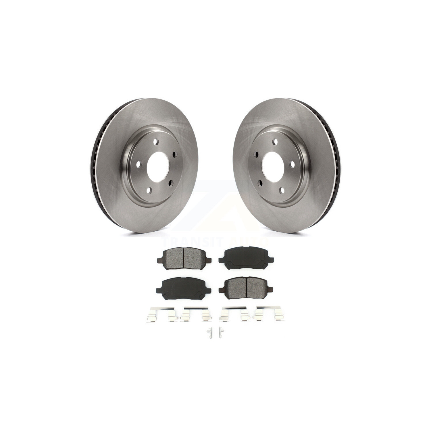 Front Disc Brake Rotors & Semi-Metallic Pad Kit For 2010 Pontiac G5 With Rear Brakes K8S-100040
