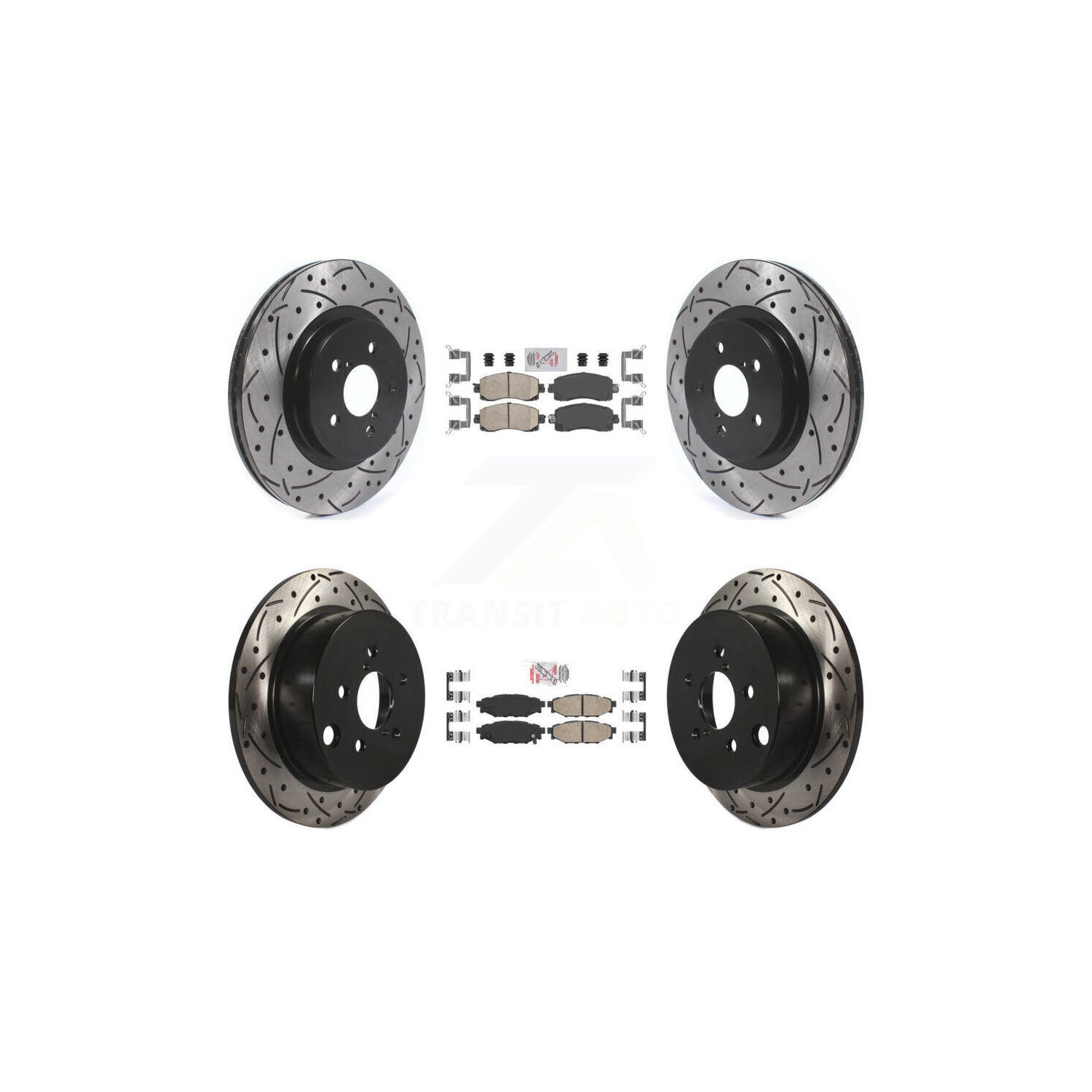 Ensemble de disques de frein à fente pour perceuse à revêtement en céramique à l'arrière pour Subaru Crosstrek Impreza KDA-100850