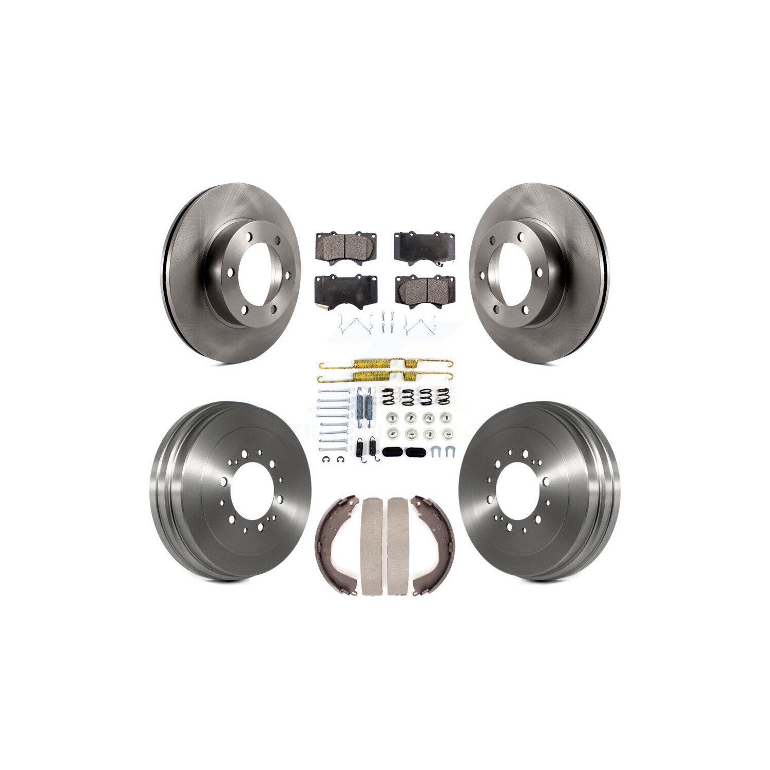 Front Rear Disc Brake Rotors Ceramic Pads And Drum Kit For 2004-2006 Toyota Tundra K8T-102470
