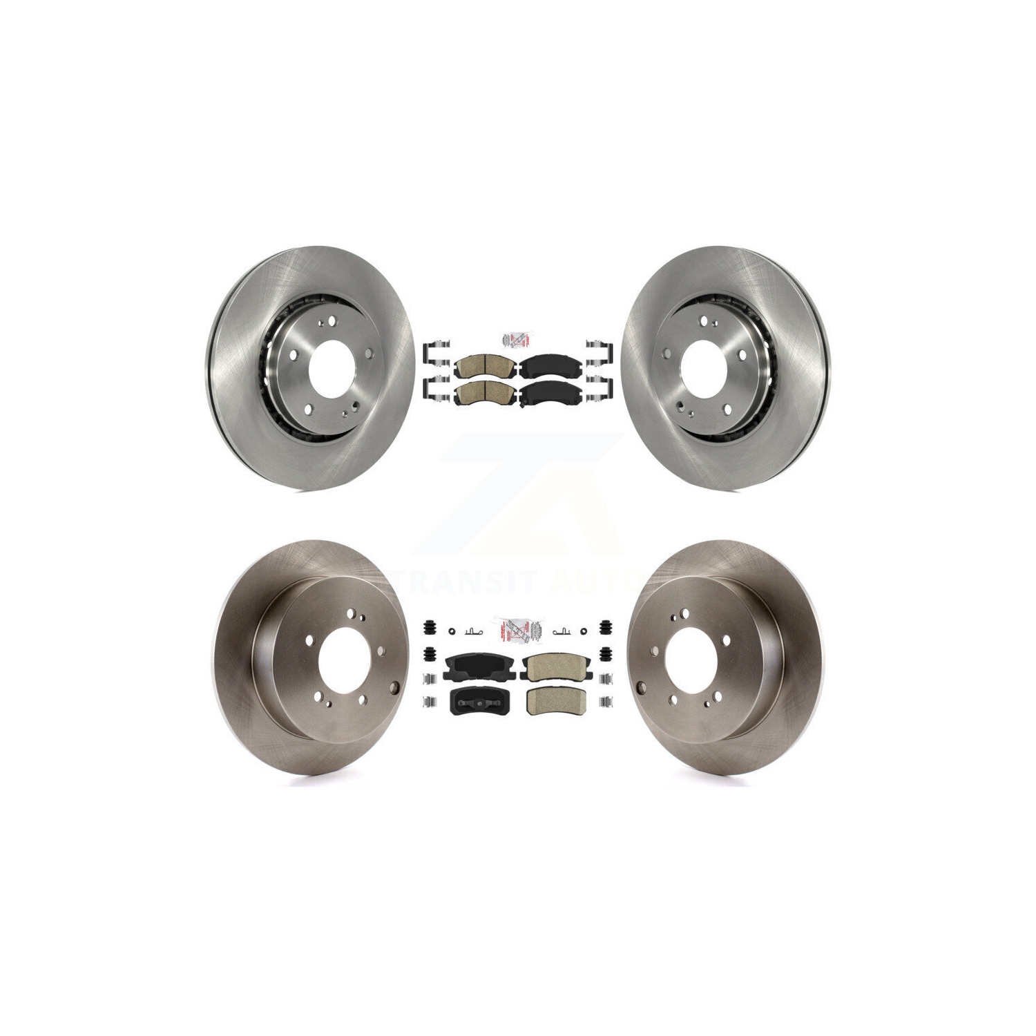 Front Rear Ceramic Pads And Disc Brake Rotors Kit For Mitsubishi Lancer K8A-106440