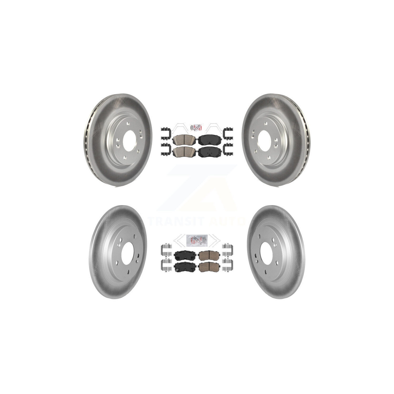 Plaquettes de frein avant arrière en céramique et disques recouverts pour Hyundai Kona Kia Seltos KGA-103340