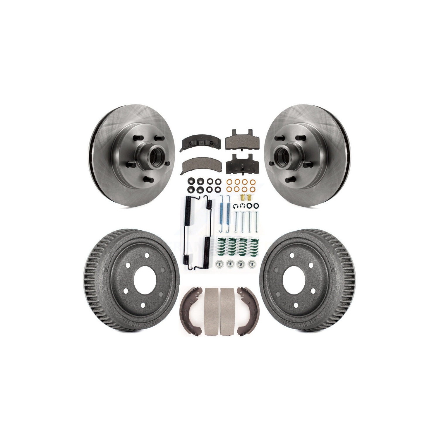 Ensemble moyeu de disque de frein avant arrière avec plaquette en céramique et tambour pour GMC Yukon RWD K8T-102725