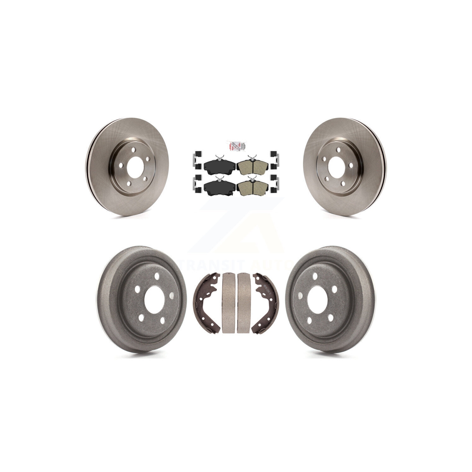 Front Rear Disc Brake Rotors Semi-Metallic Pads And Drum Kit For 2003 Dodge Neon SRT-4 K8A-105966