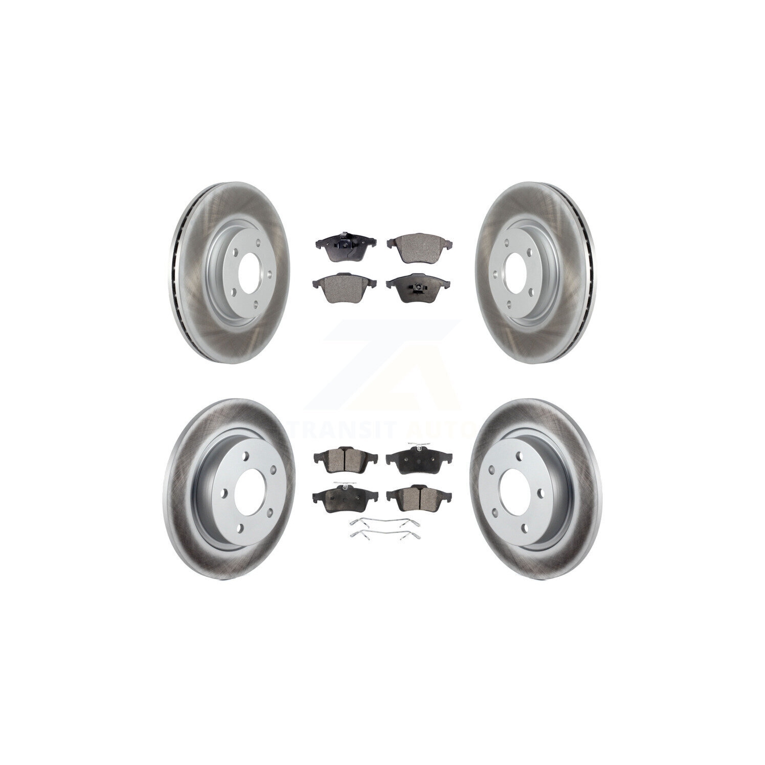 Disques de frein à disque recouverts à l'avant et plaquettes semi-métalliques pour Mazda 3 KGF-102105