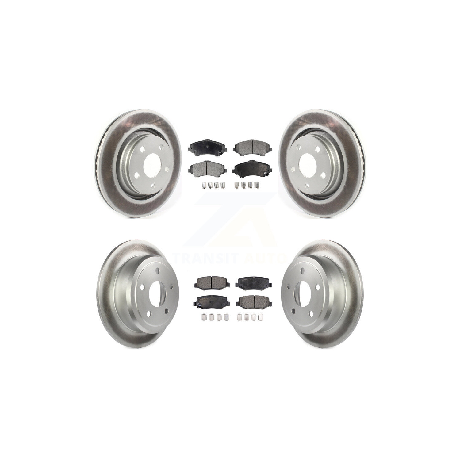 Disques de frein à disque recouverts à l'avant et plaquettes en céramique pour Jeep Wrangler JK KGT-102128