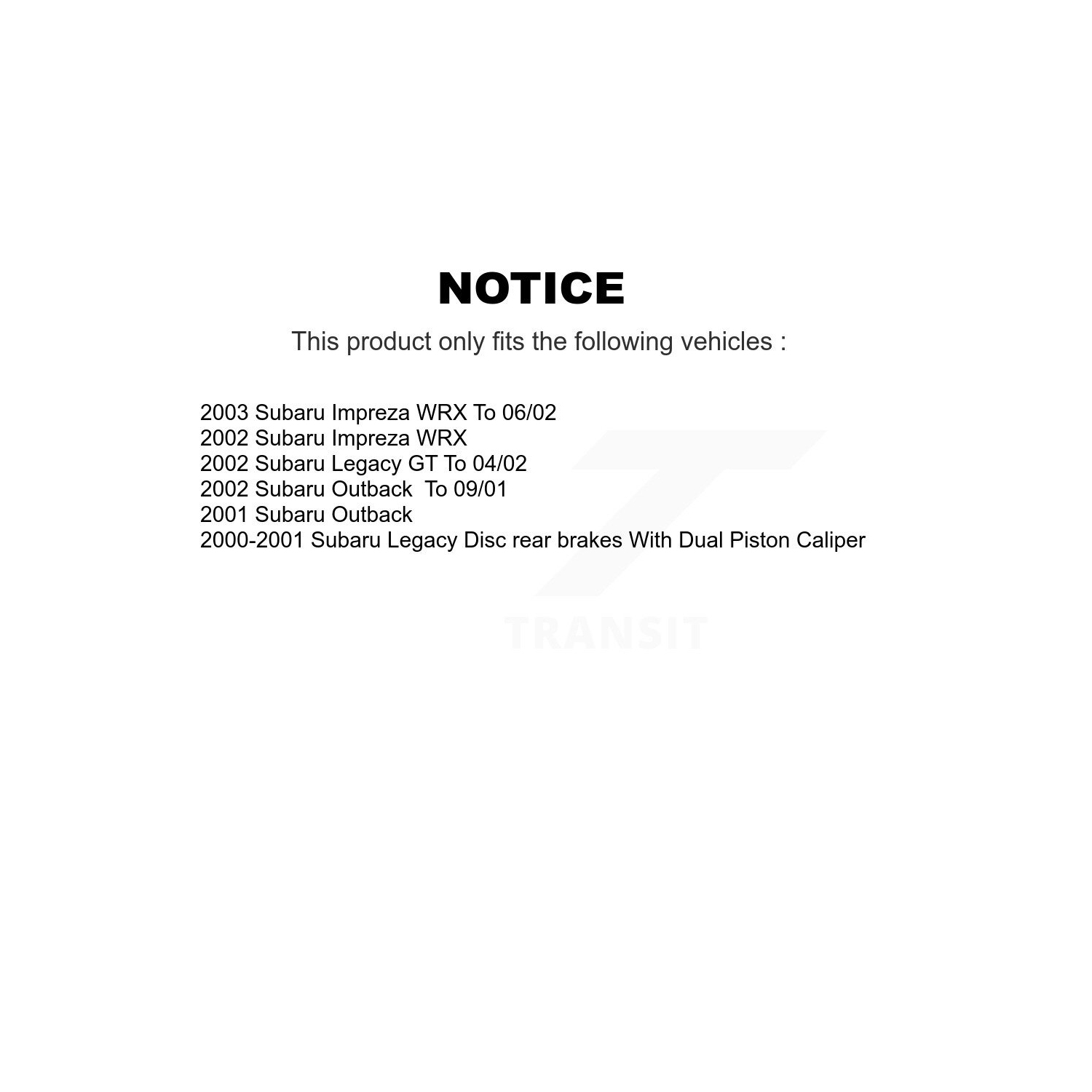 Disques de frein avant et plaquettes semi-métalliques pour Subaru Impreza Outback Legacy K8S-100414