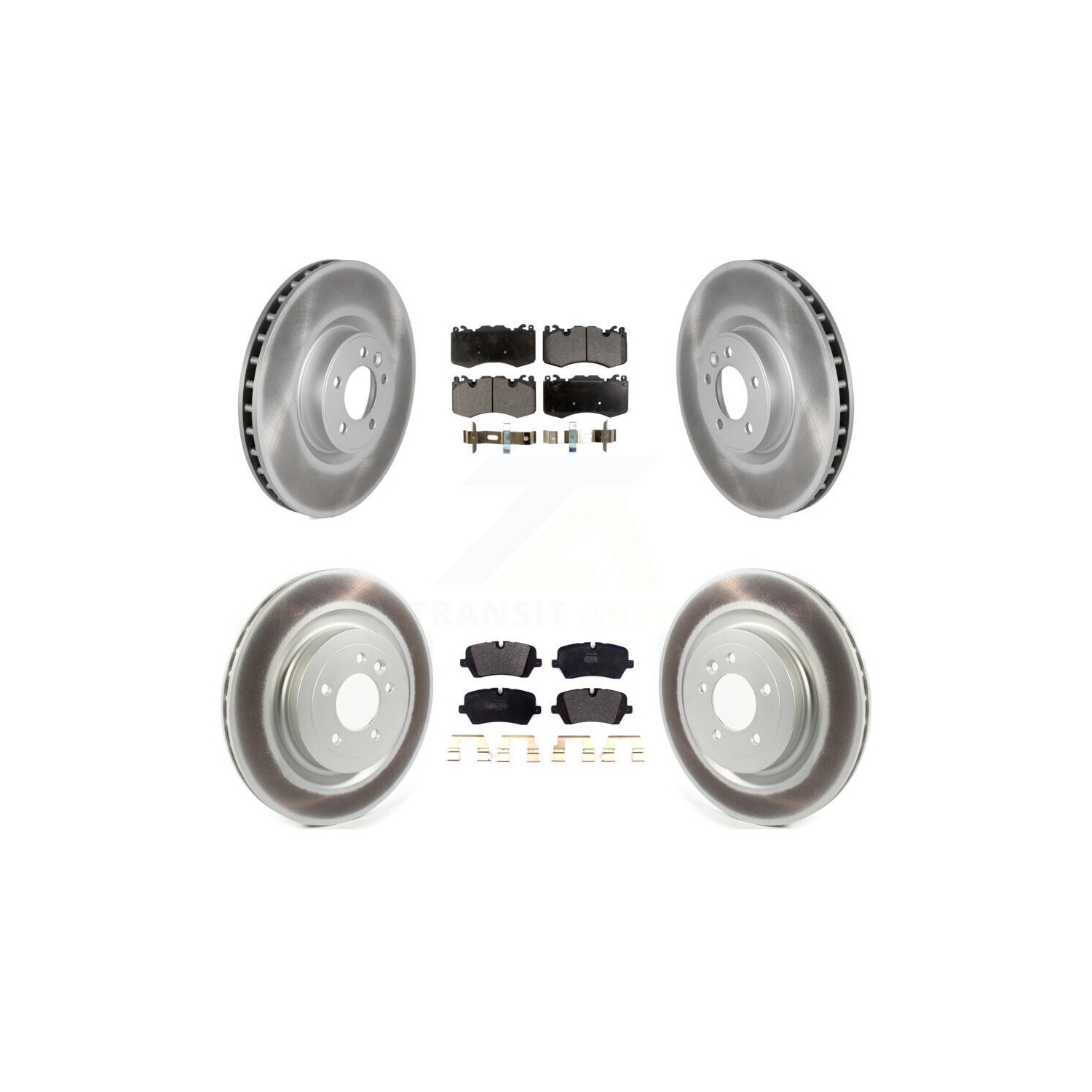 Disques de frein à disque recouverts à l'avant et plaquettes semi-métalliques pour Land Rover Range Sport KGF-101989