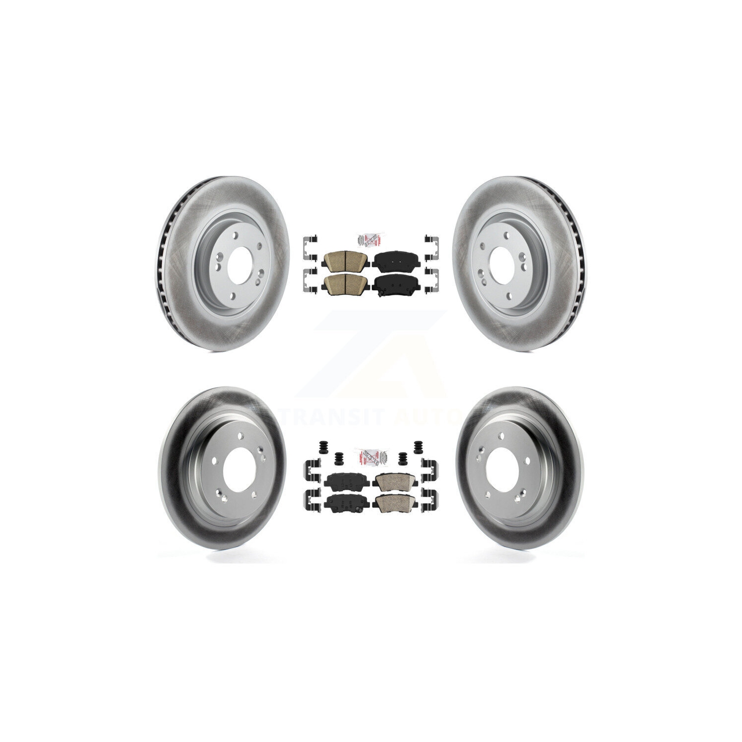 Plaquettes de frein avant arrière en céramique et disques recouverts pour Hyundai Azera Limited KGA-101424 2016-2017