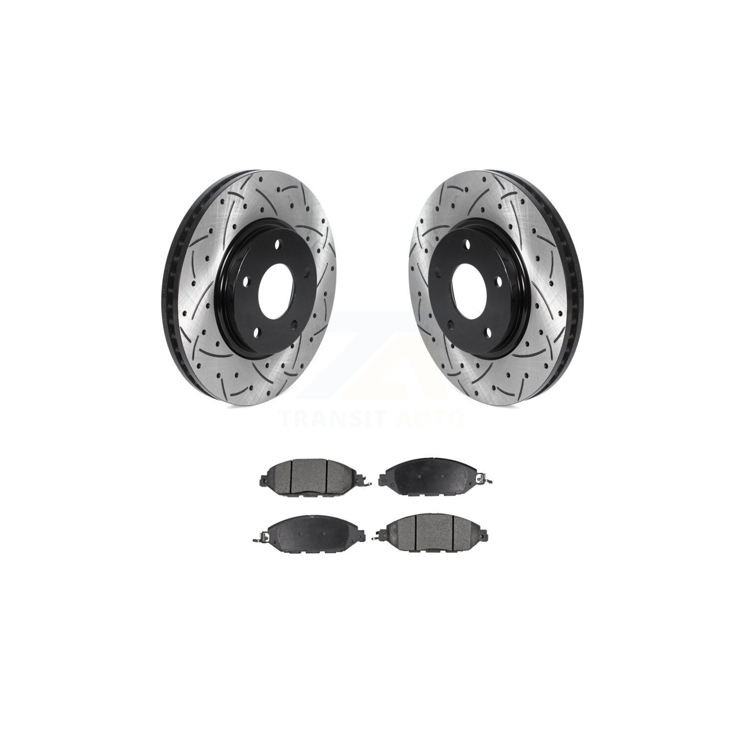 Front Drill Slot Brake Rotors Semi-Metallic Pad Kit For 2016 Nissan Pathfinder From 11 15 KDF-100751