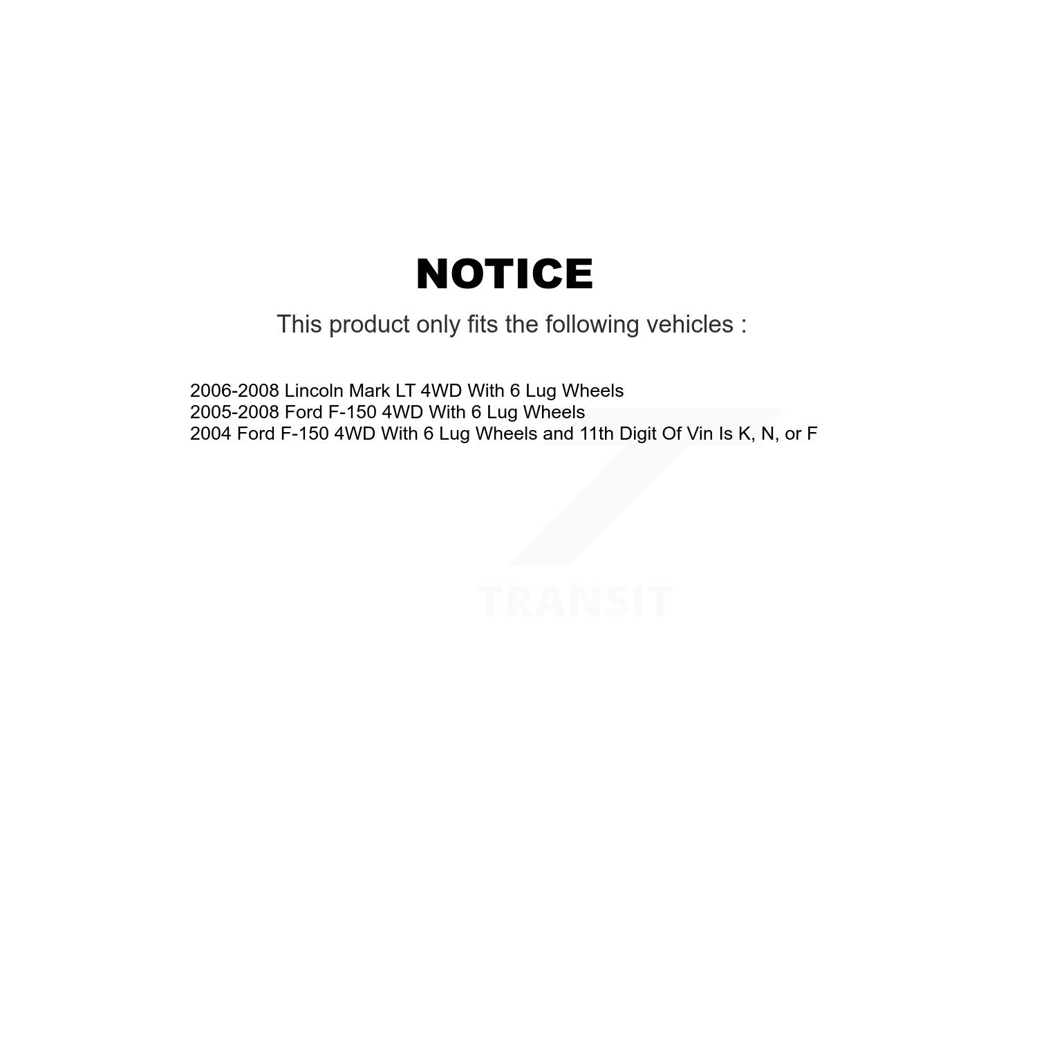 Disques de frein arrière avant et plaquettes semi-métalliques pour Ford F-150 Lincoln Mark LT 4WD K8S-100889