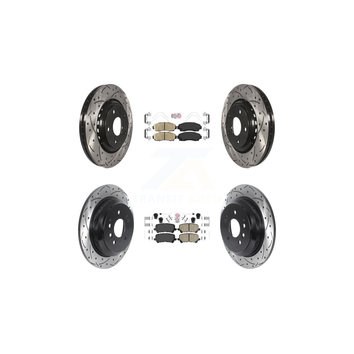 Ensemble de disques de frein à disque à fente pour semelle en céramique arrière pour Honda Passport KDA-101518 2019-2024