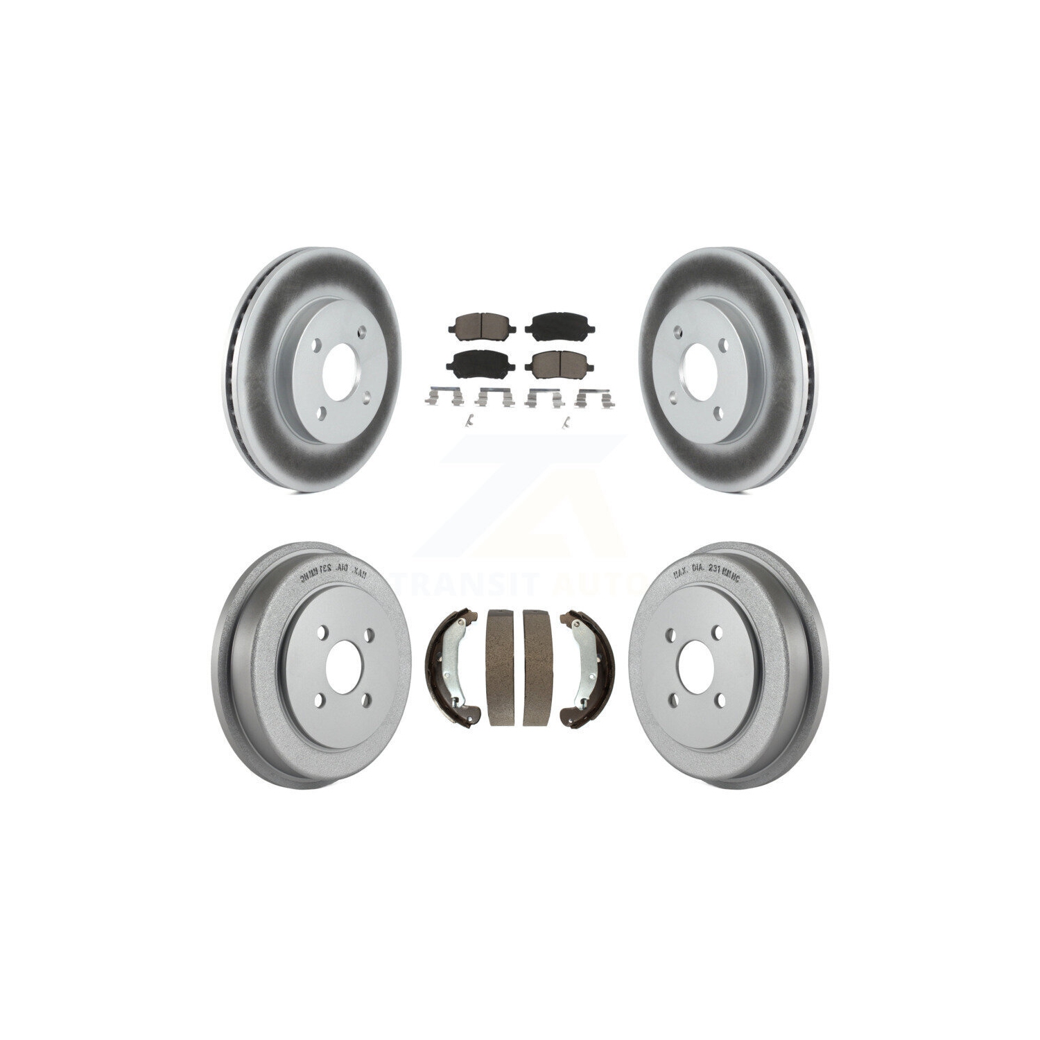 Ensemble tambour à plaquettes en céramique pour disques de frein arrière de Chevrolet Cobalt Saturn Ion KGC-101959 de Pontiac