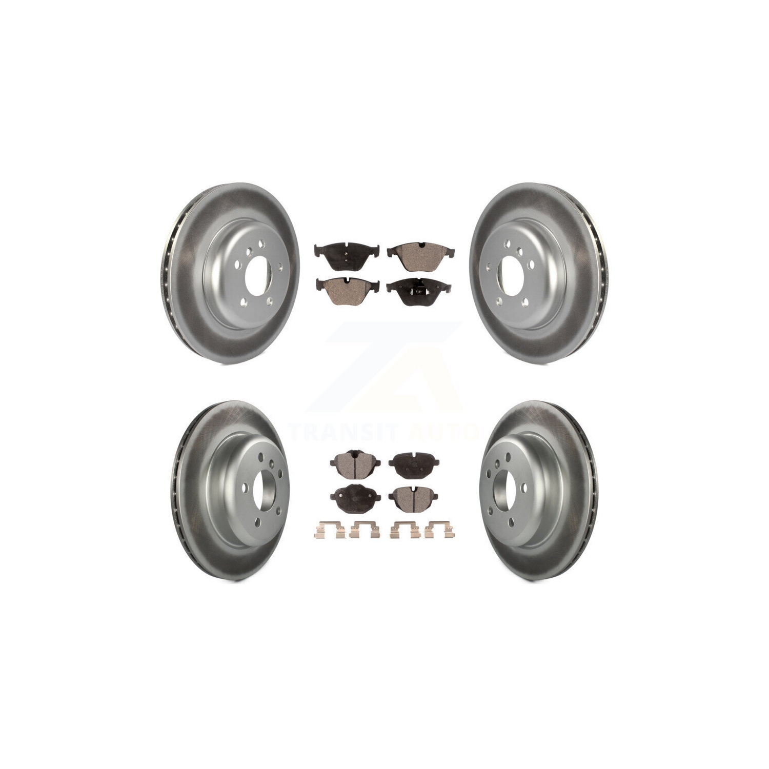 Front Rear Coat Brake Rotor Semi-Metallic Pad Kit For BMW 535i xDrive 535d ActiveHybrid 5 KGF-101186