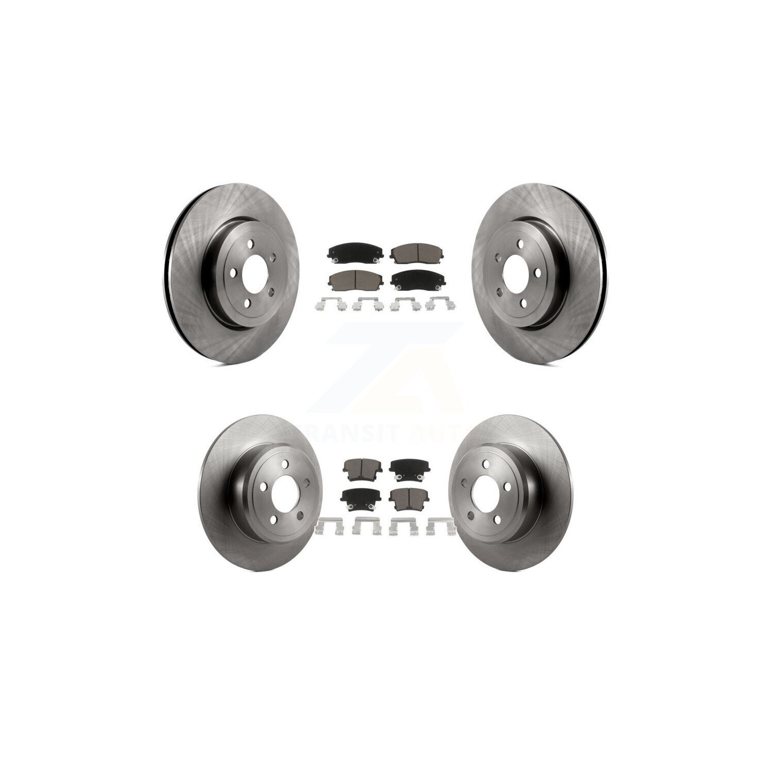 Front Rear Brake Rotors Ceramic Pad Kit For Dodge Charger With 345mm Diameter Rotor K8C-103117