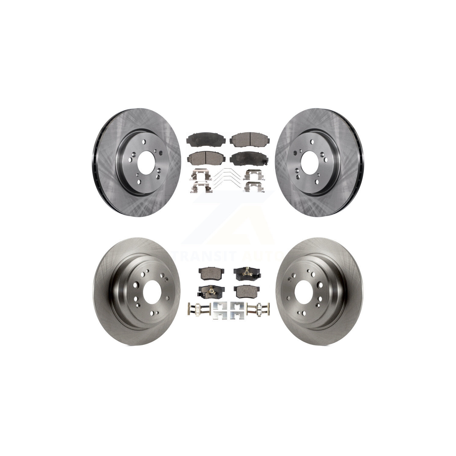 Front Rear Disc Brake Rotors And Ceramic Pads Kit For Honda Crosstour Accord K8T-101398