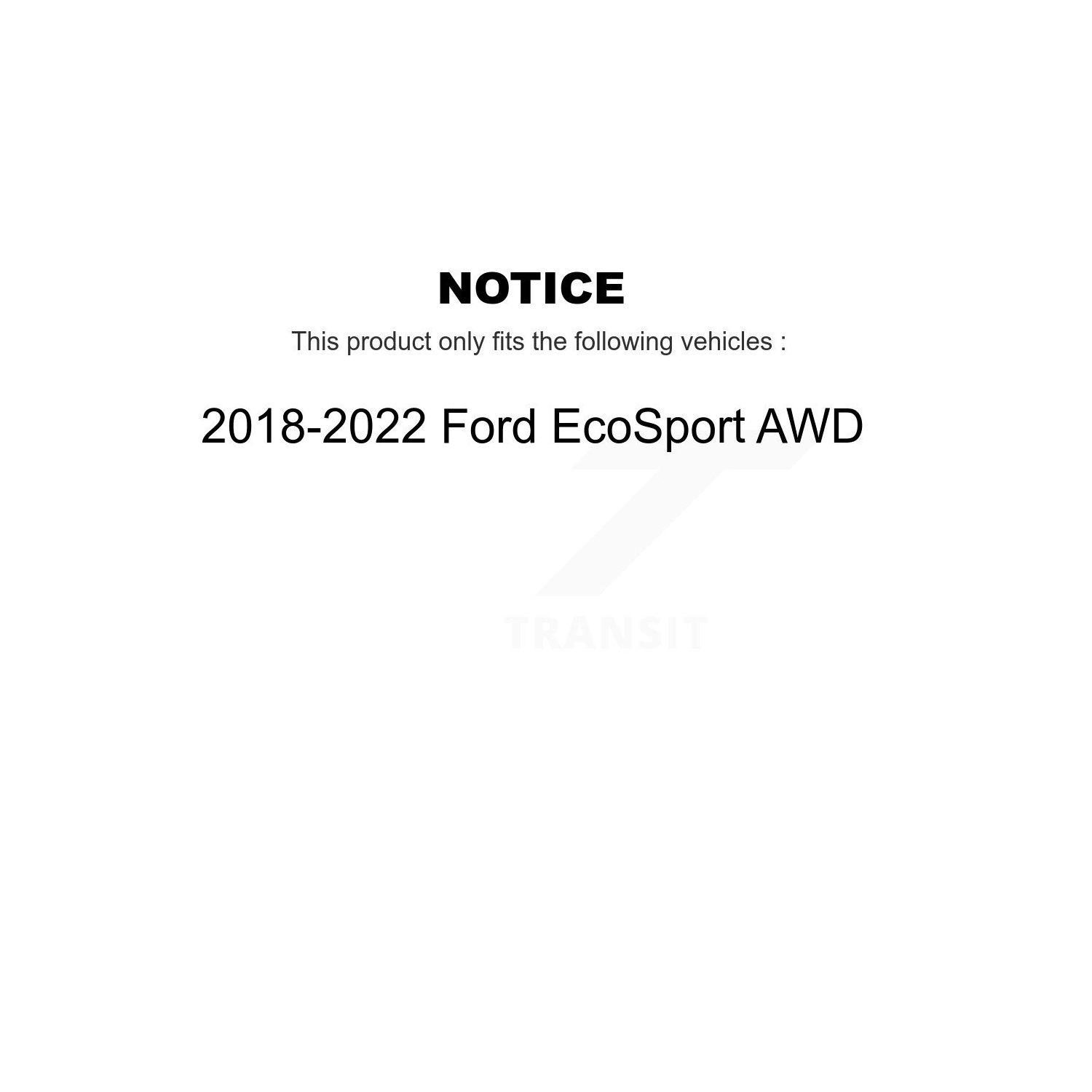 Rear Coated Disc Brake Rotors And Ceramic Pads Kit For 2018-2022 Ford EcoSport AWD KGA-103942