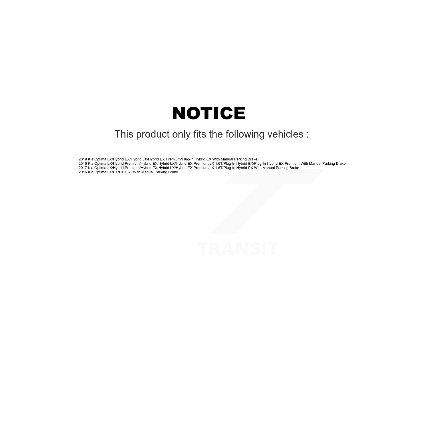 Front Rear Ceramic Pad Coat Disc Brake Rotor Kit For Kia Optima With Manual Parking KGA-104796