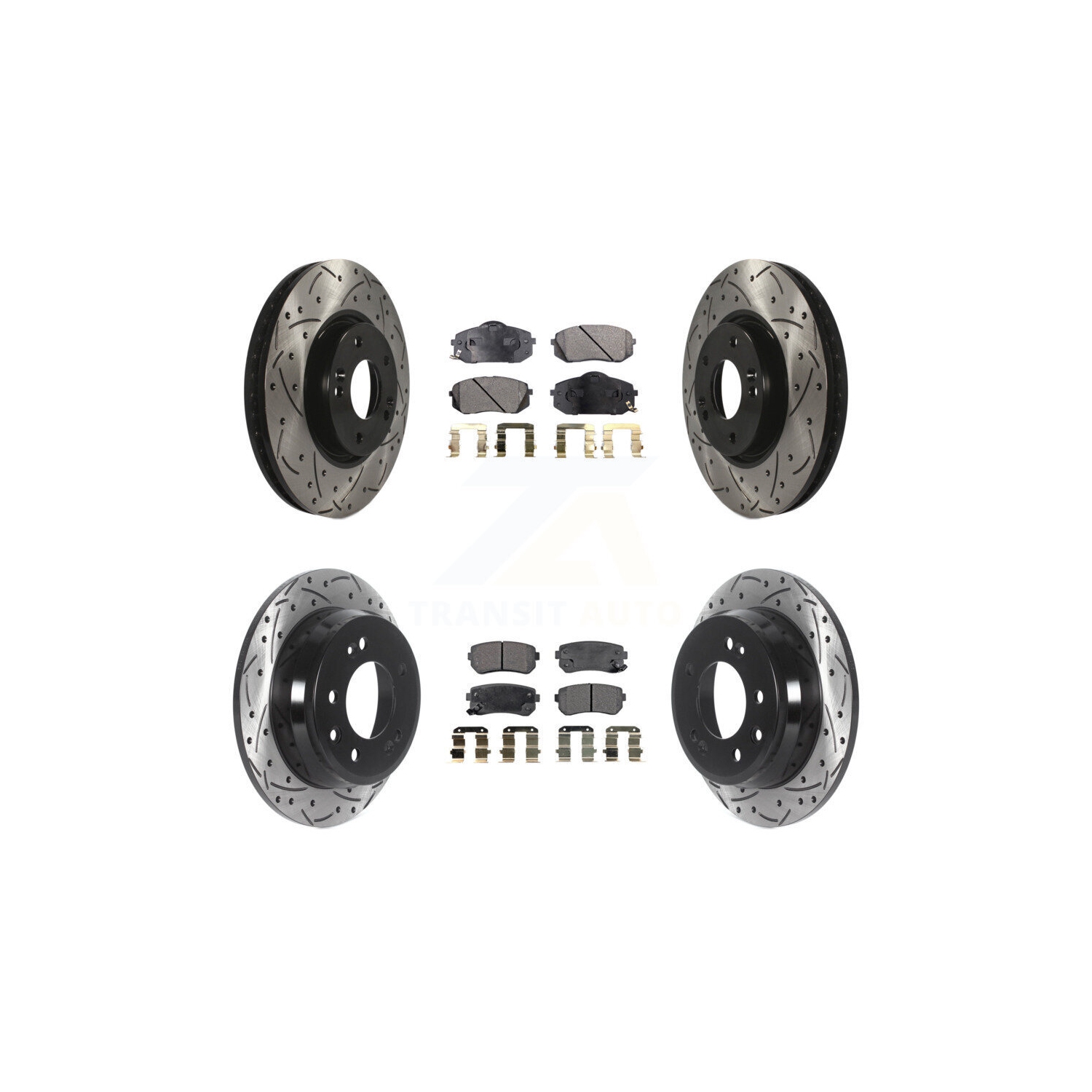 Ensemble de plaquettes en céramique pour disques de frein à fente perforée à l'arrière pour Hyundai Tucson Kia Sportage KDT-100843