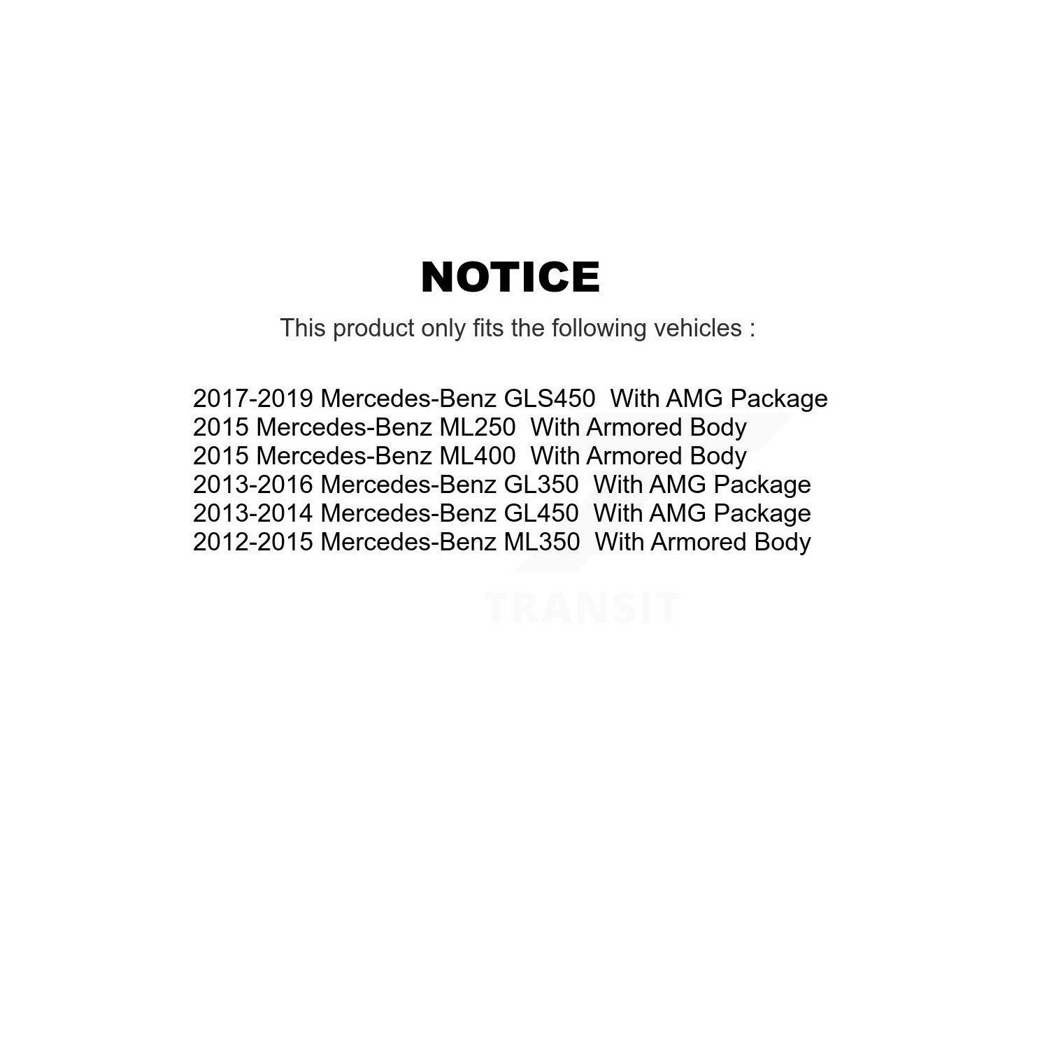 Ensemble de plaquettes semi-métalliques pour disques de frein avant pour Mercedes-Benz ML350 GL350 GLS450 ML400 GL450 K8S-103590