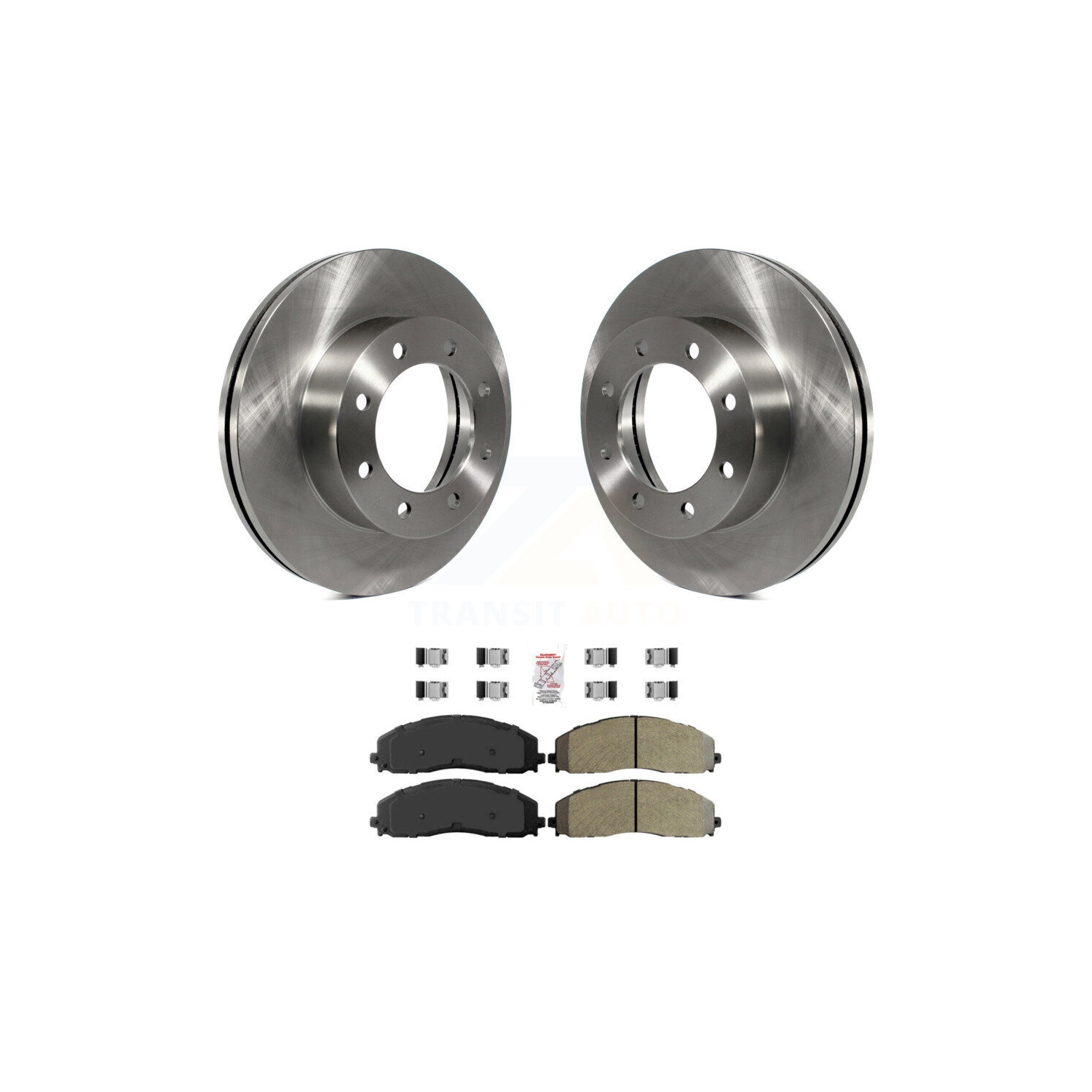 Front Disc Brake Rotors And Semi-Metallic Pads Kit For Ford F-350 Super Duty F-250 F-450 K8A-104393