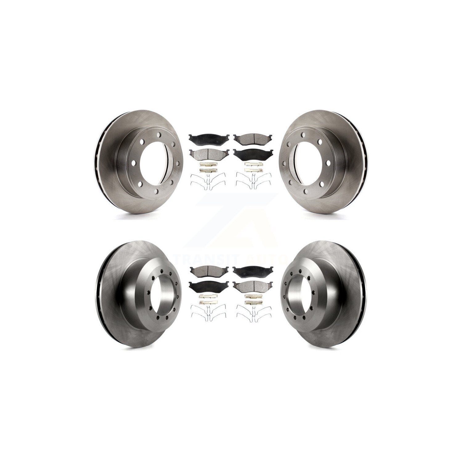 Disques de frein arrière avant et plaquettes semi-métalliques pour Ford F-450 Super Duty F-550 K8F-103020 1999