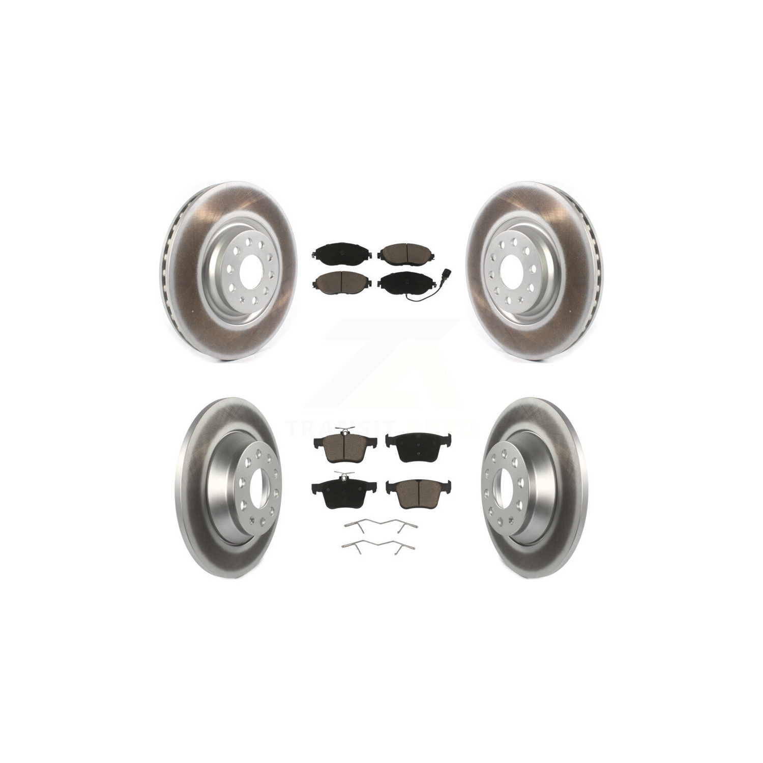 Disques de frein à disque et plaquettes en céramique à revêtement arrière pour Volkswagen Tiguan Jetta KGC-101327