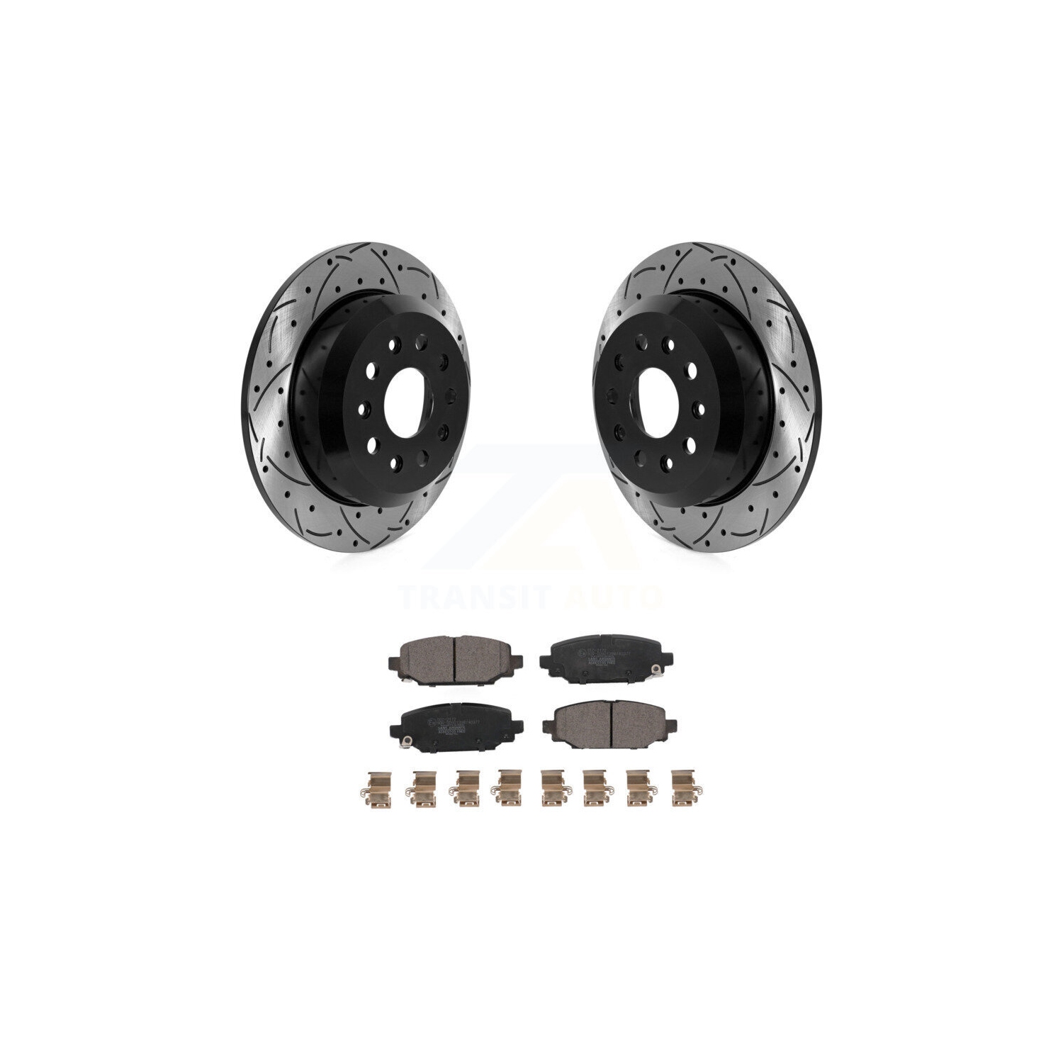 Kit de plaquettes en céramique pour disque de frein de disque à fentes pour perceuse à revêtement arrière pour Jeep Wrangler Sport KDT-101091