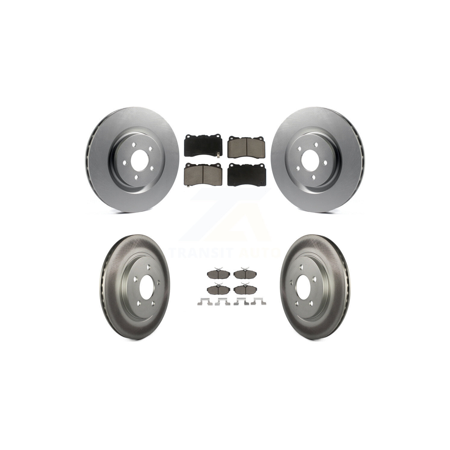 Disques de frein à disque et plaquettes en céramique gainés à l'avant pour Ford Mustang KGC-100754