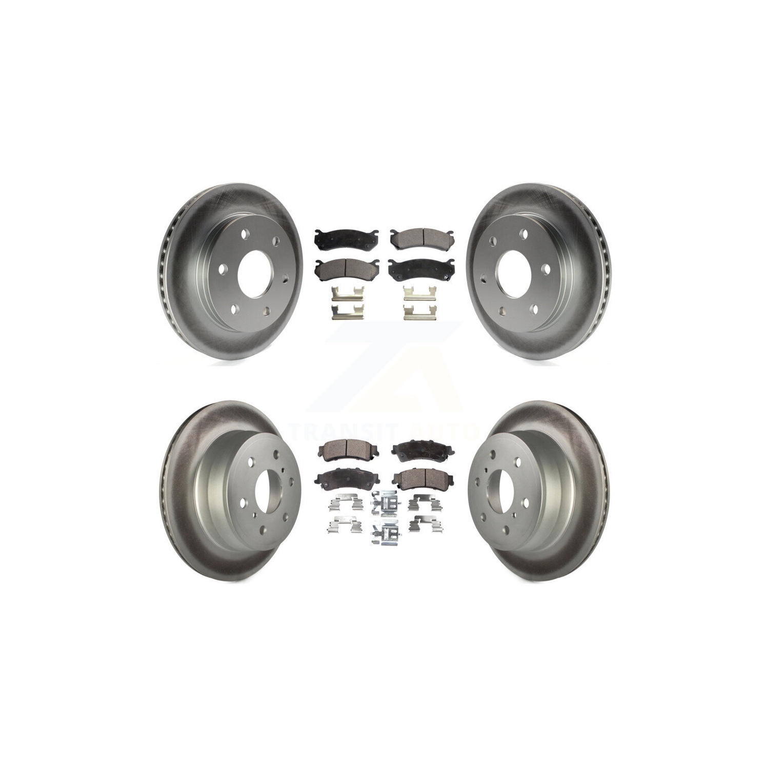 Disques de frein à disque et plaquettes en céramique gainés à l'avant pour GMC Sierra 1500 Classic KGT-103026